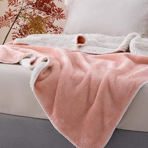 Miniatura 6 de Exclusivo Mezcla Manta reversible de forro polar Sherpa de tamaño individual, manta supersuave y mullida de 460 GSM, gruesa y cálida para invierno,
