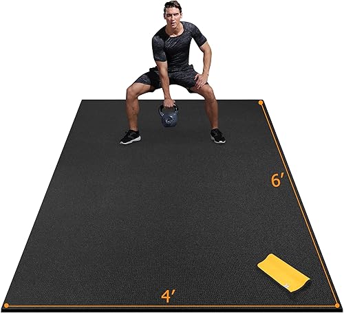Miniatura 9 de Large Exercise Mat for Home Workout - 6'x4'8'x6'10'x6'12'x6'(7mm) Ultra-Durable Workout Mat for Home Gym Flooring - High Density Gym Mat for Cardio,