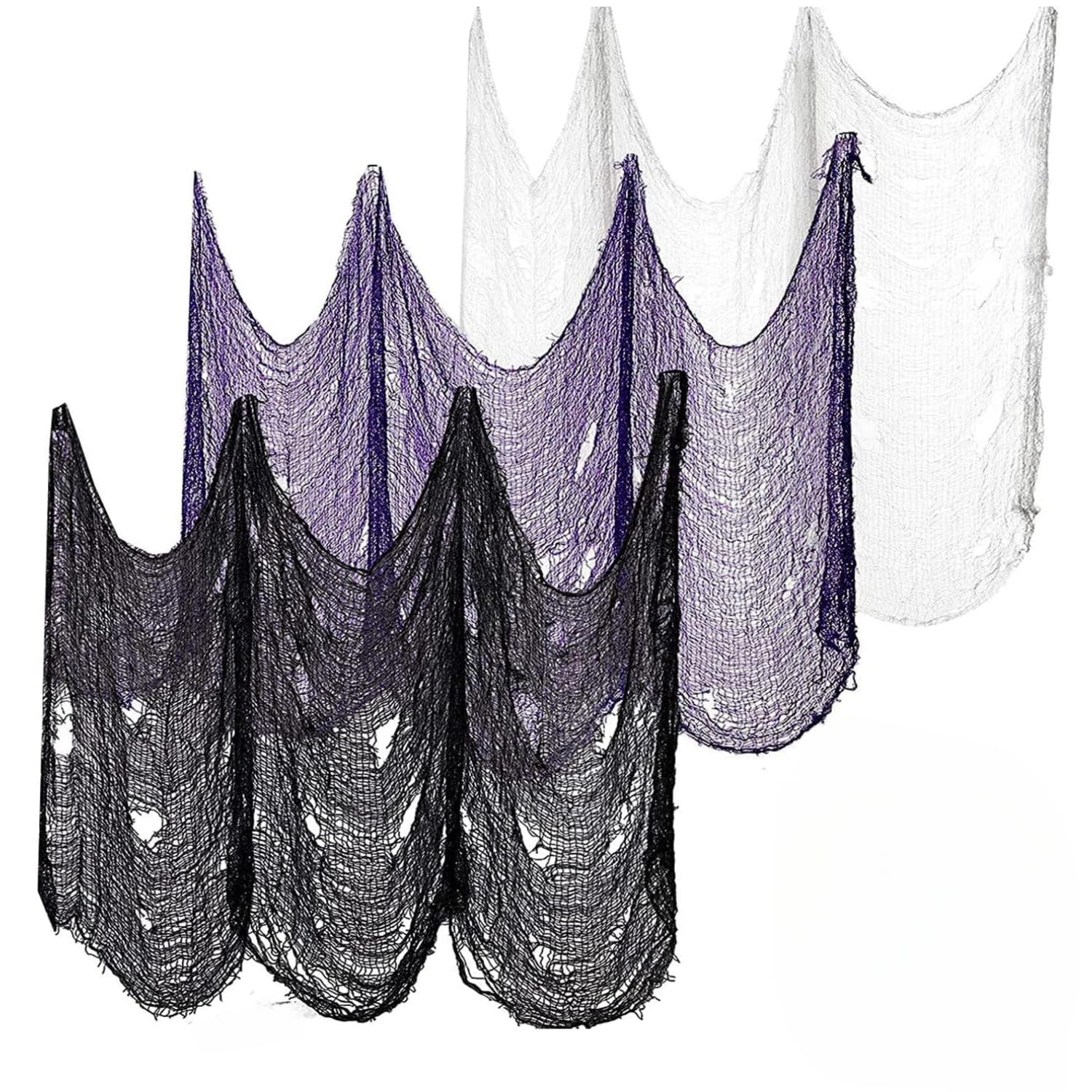 3Pcs Creepy Cloth 30"x79" & 30Pcs Mini Spiders