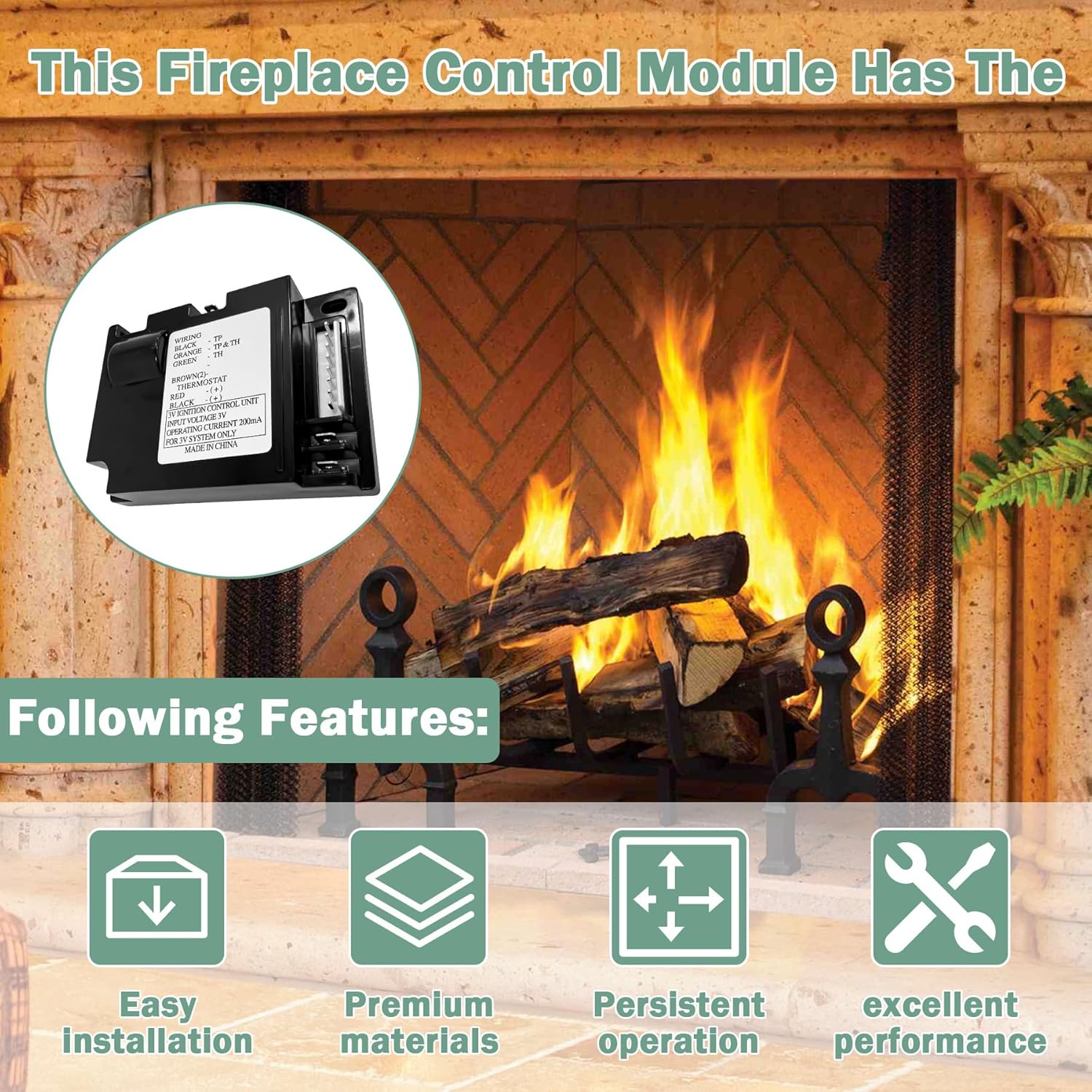 CG 593-592 Fits for Dexen GM6K-M Fireplace Control Module – IPI Ignition Compatible with Quadra-Fire, Heatilator, Heat N Glo, Majestic Gas Fireplace Ignition Module