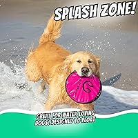 Vista 5 de Hyper Pet Flippy Flopper - Disco volador de 9 pulgadas, flota en el agua y seguro en los dientes, para todas las razas, paquete de 2