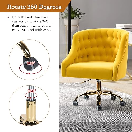 Miniatura 4 de Silla de escritorio copetuda de terciopelo