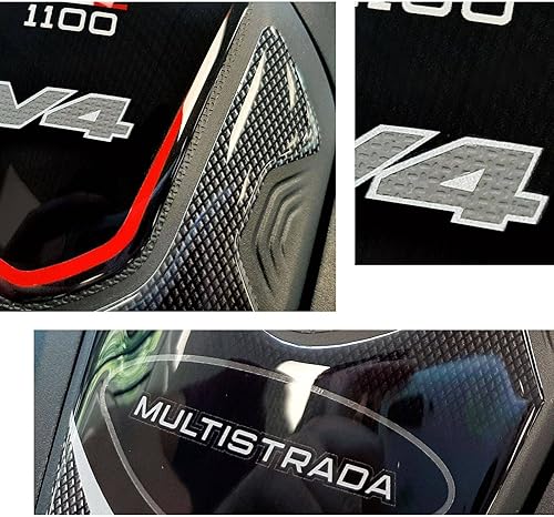 Miniatura 4 de Motorcycle 3D Stickers Compatible with Ducati Multistrada V4 1100 2021. Tank Protector Protection from Impact and Scratches. Resin Stickers - Made