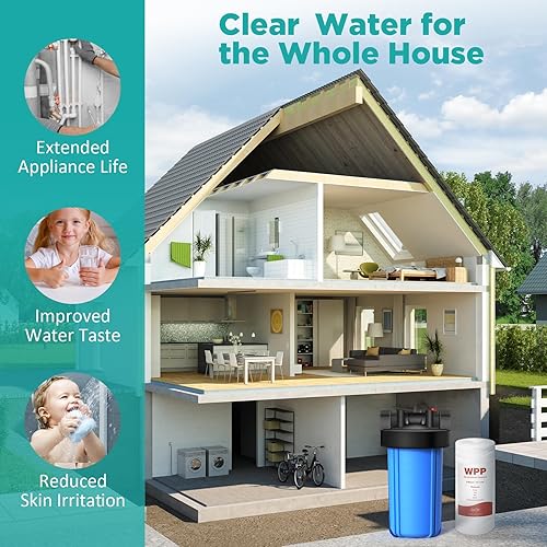 Miniatura 7 de SimPure - Cartucho de filtro de agua para heridas de cadena de 5 micrones, 10 x 4.5 pulgadas para agua de pozo, reemplazo de filtro de sedimentos