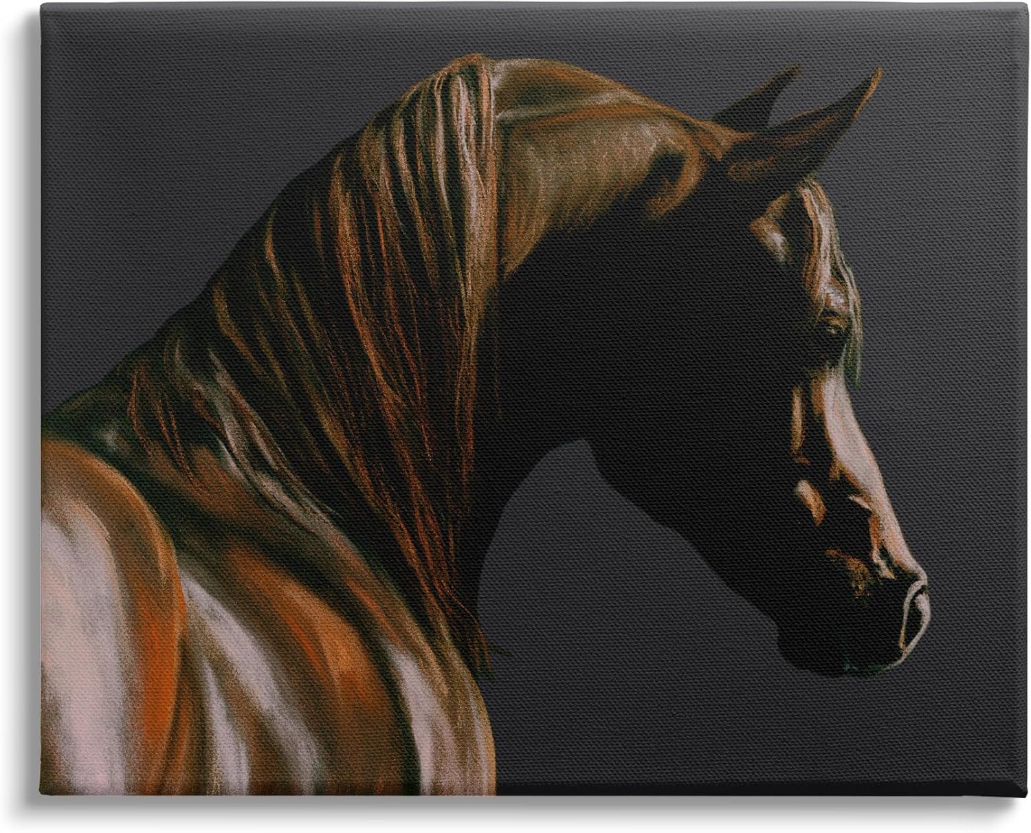Stupell Industries Brown Horse Portrait Canvas Wall Art Design by Spirit Horse