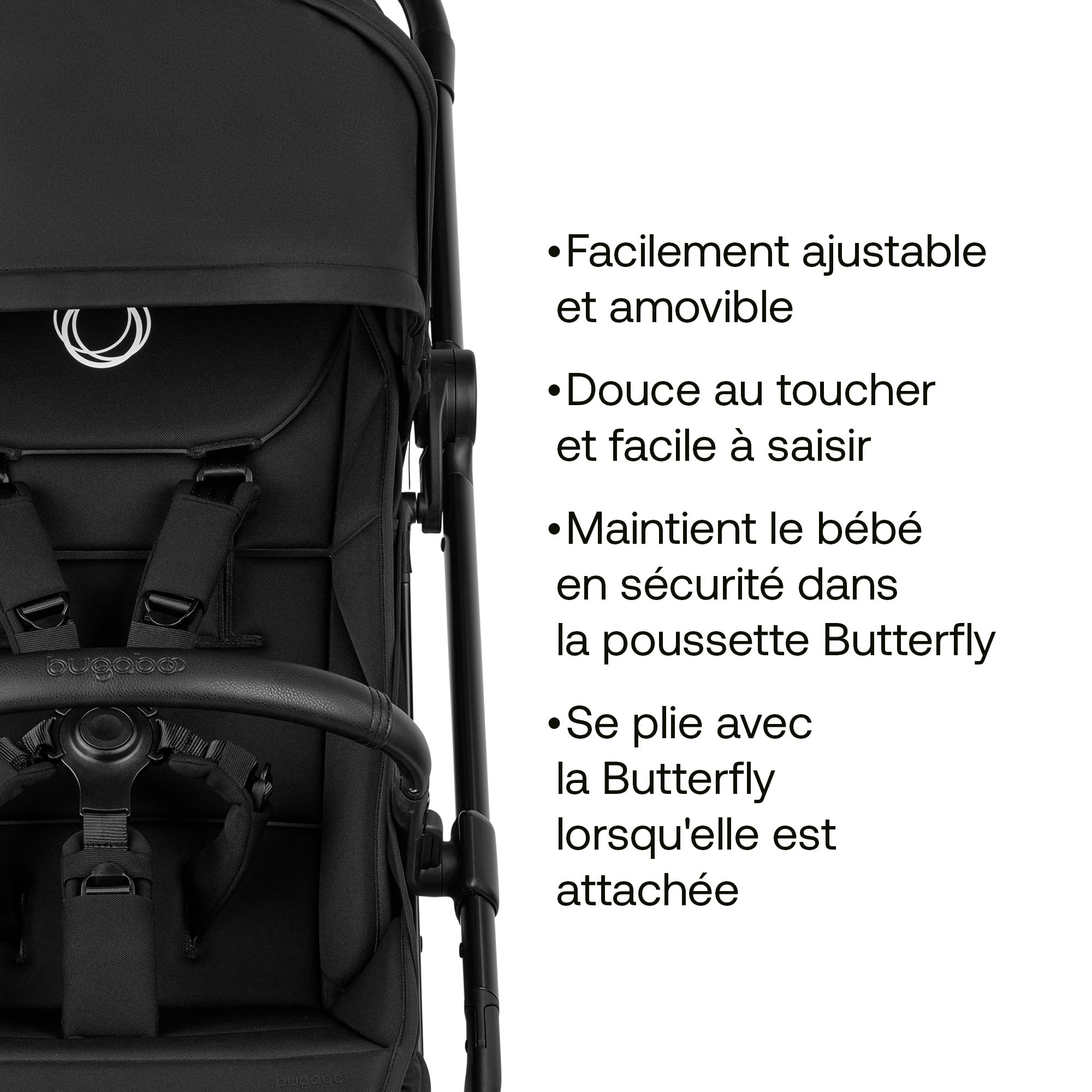 Bugaboo Butterfly 2 Poussette de voyage – Systèmes modulaires avec poignée et housse de pluie – Léger, pliable avec une main, assise inclinable, de 6 mois à 4 ans – Deep Indigo