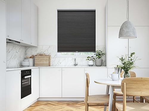 Miniatura 2 de Linen Avenue Persiana celular opaca estándar inalámbrica de 39 34 de ancho x 66 de alto, concha marina