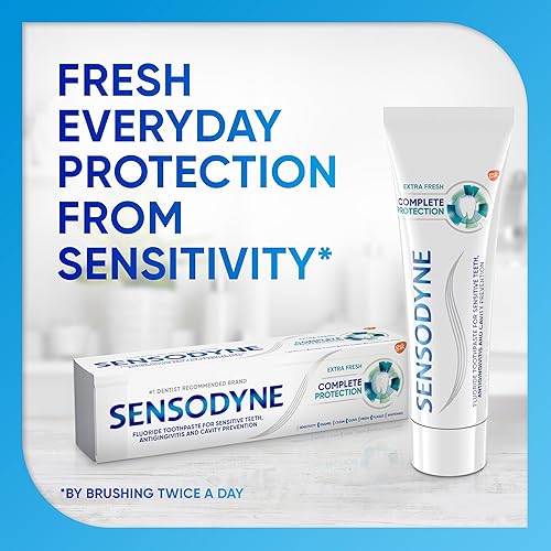 Miniatura 2 de Sensodyne Pasta de dientes sensible de protección completa para gingivitis tratamiento de dientes sensibles extra fresca 34 onzas paquete de 2