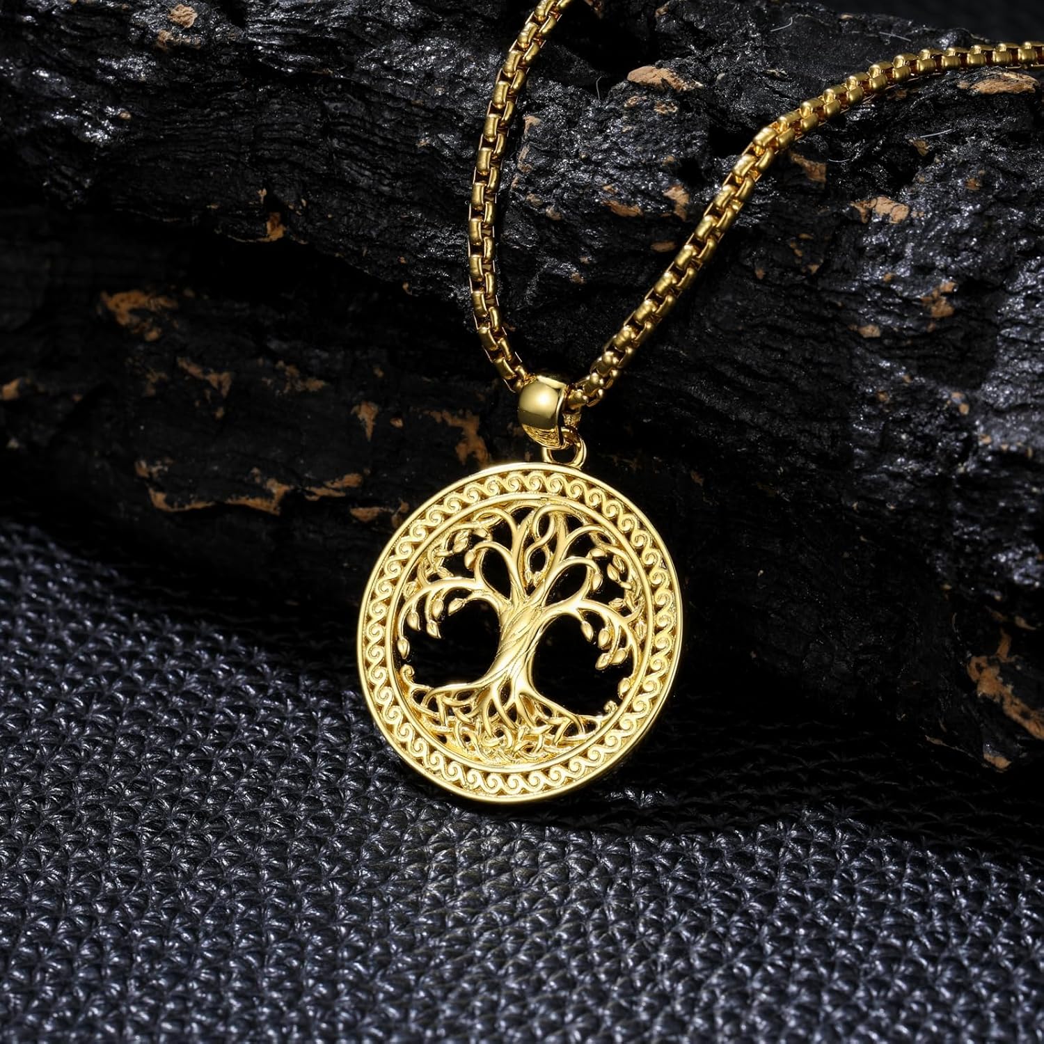 Tree of Life Necklace 18k Gold Plated Over 925 Sterling Silver Tree of Life Pendant Necklace Jewelry Gifts for Men Women - Image 5
