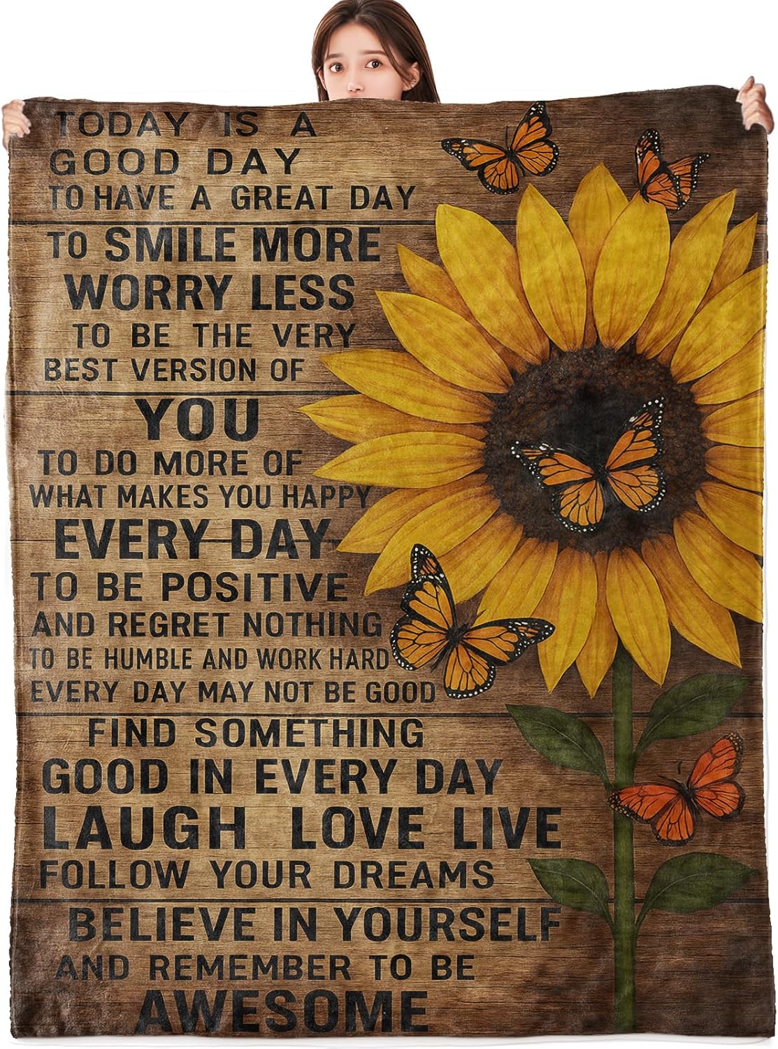 Book Blanket Lightweight Flannel Blankets Gifts for Adults Warm Brown Bookshelf with Plant Candle Cat Printed Throw for Couch Chair Office Bedroom Christmas Decor, 80x60inch