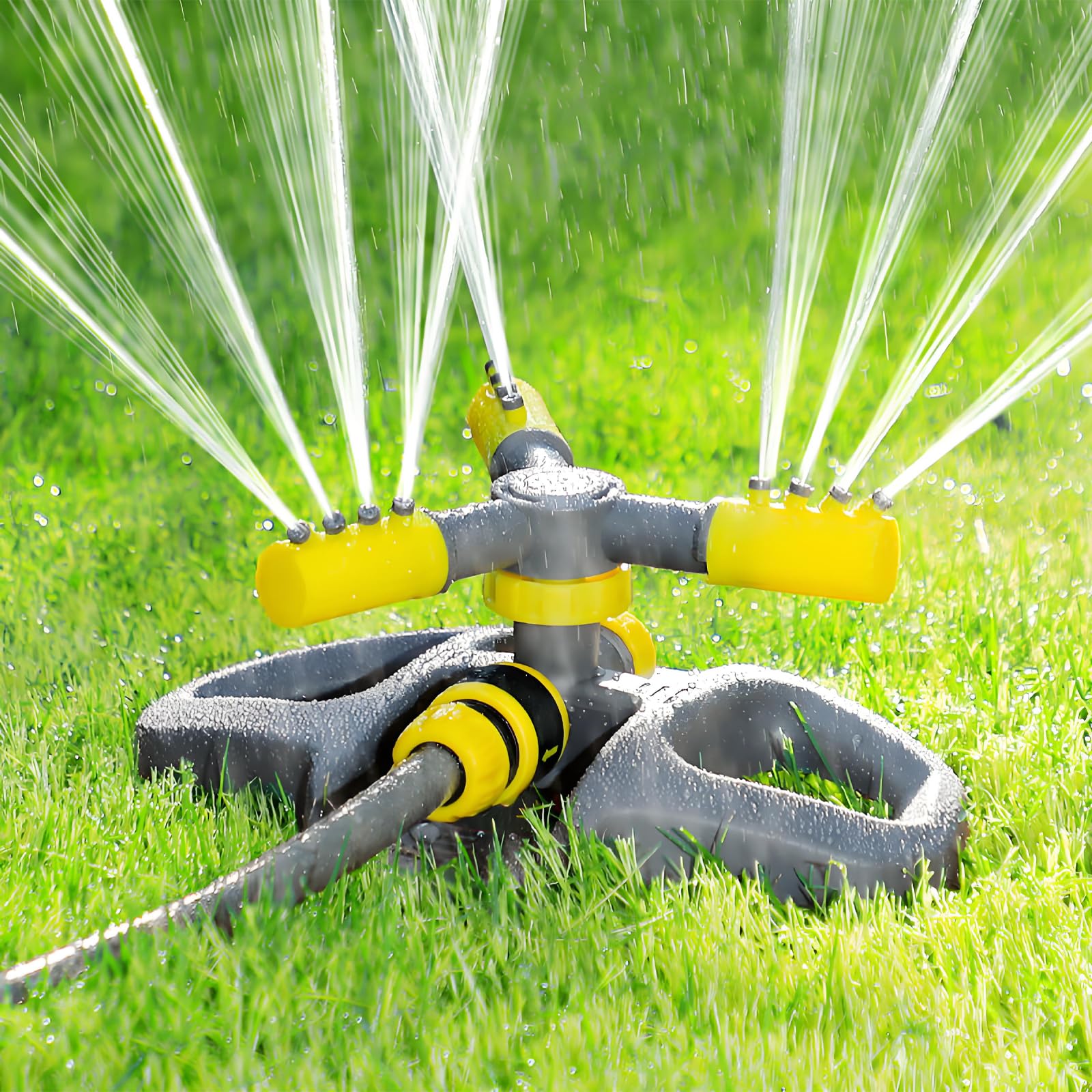 YXZQLOZ Garden Sprinkler Irrigation 360 degree Rotating Water Sprayer with Adjustable 2 Spray Modes for Outdoor Lawn and Patio Gardening (0.52in)