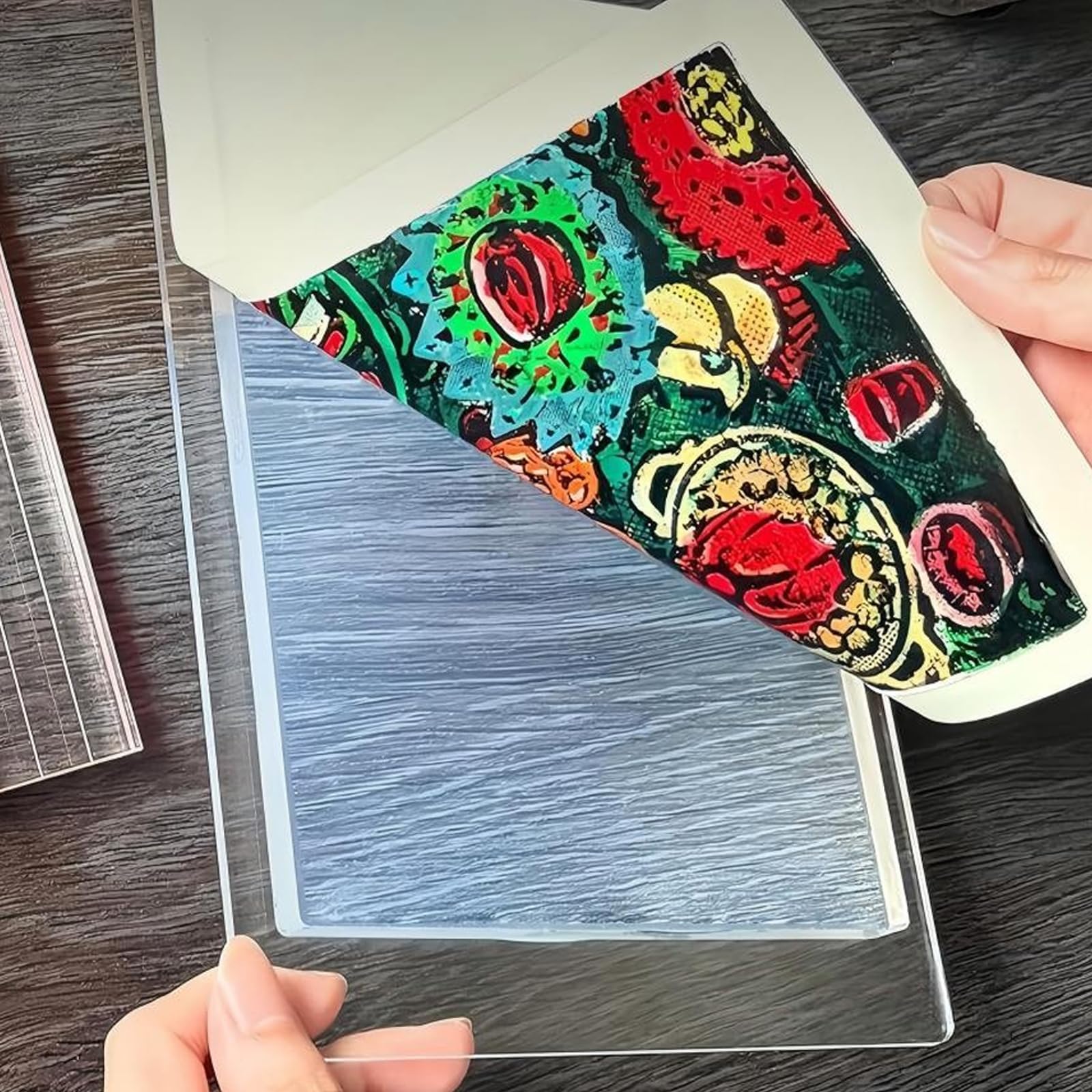 Alfombrilla de impresión de gel de silicona transparente para papel