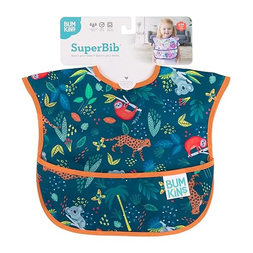 Miniatura 5 de Bumkins Bibs, Baby Bibs for Girl or Boy, SuperBib Baby and Toddler Bib for 6-24 Months, Fabric Bib for Eating