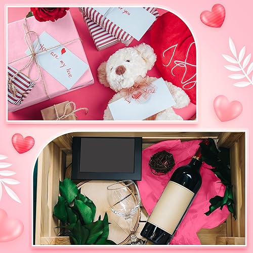 Miniatura 7 de Dinifee 180 hojas de papel de seda de 20 x 14 pulgadas, papel de seda de colores para bolsas de regalo, papel de regalo a granel para fiestas de