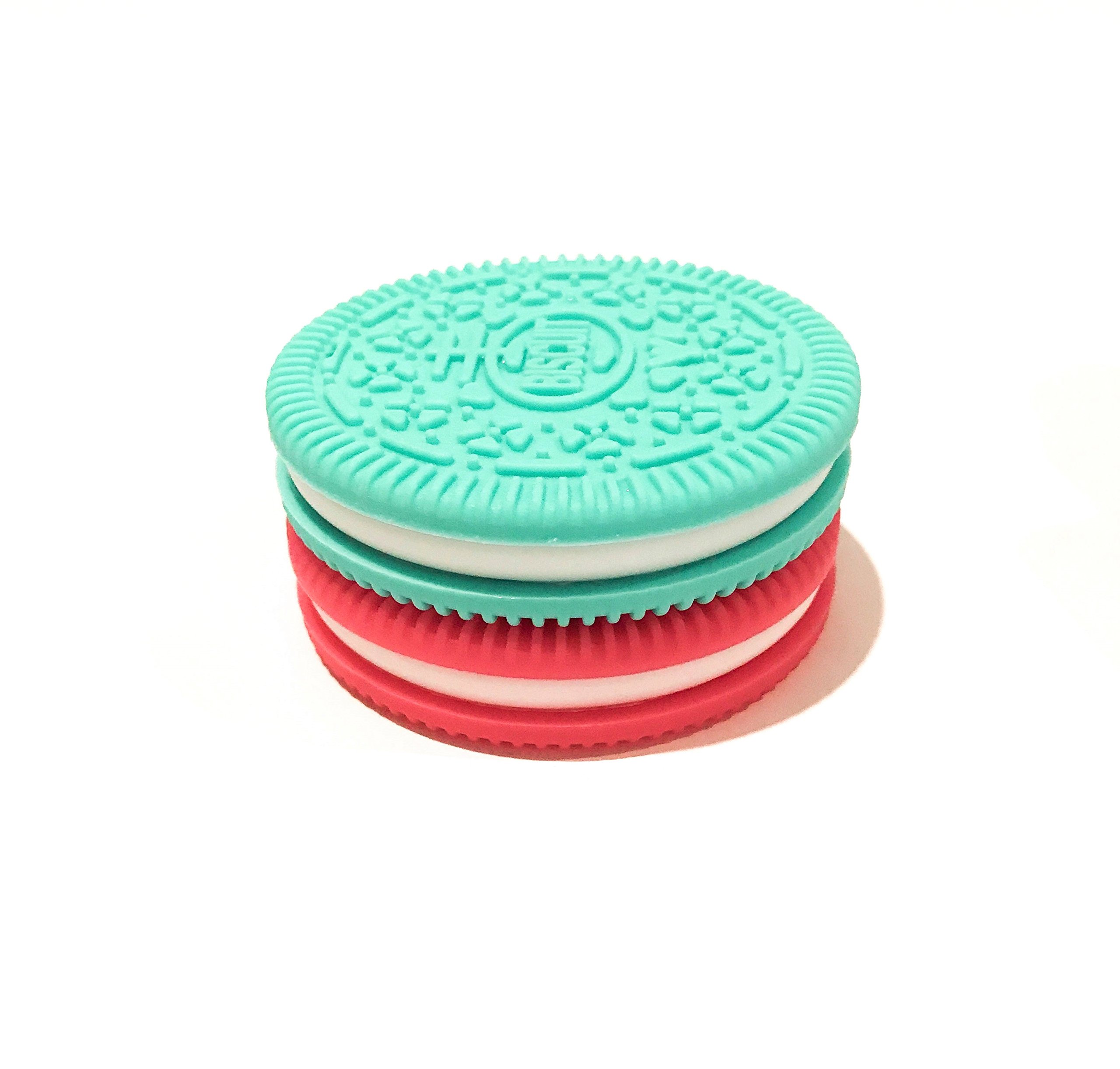 Baby Cookie Teethers Silicone Toy BPA Free - 2 Pack