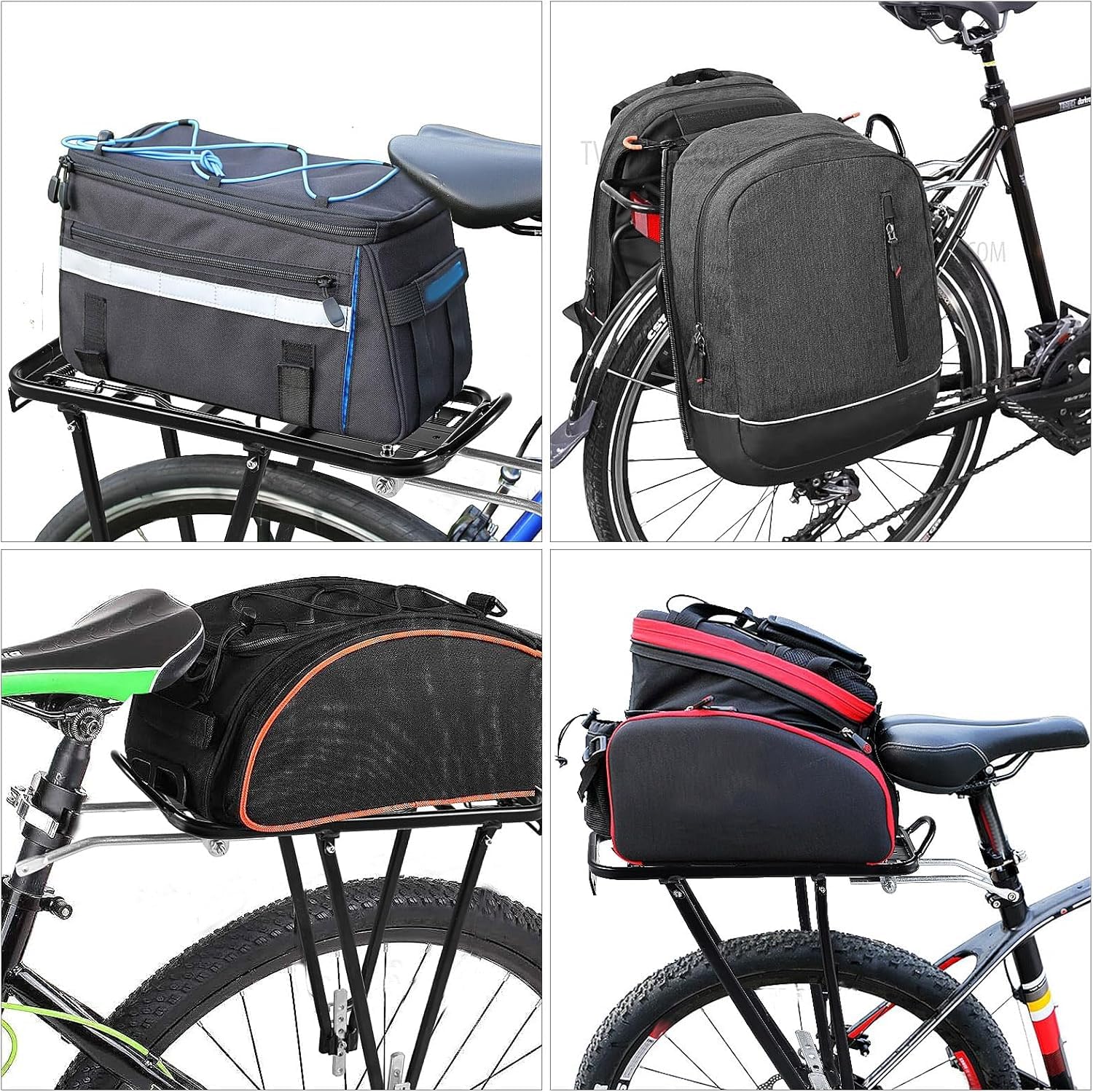 Universeller Gepäckträger hinten für 24-28 Zoll Fahrräder, Leichter Fahrradgepäckträger 43x21cm, Aluminium Citybike & Mountainbike, mit Reflektorhalterung, Cube kompatibel, robust & stabil