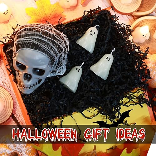 Miniatura 5 de Nuanchu 12 velas de calabaza fantasma de Halloween, divertidas velas perfumadas con forma espeluznante, mini lindas velas de cera para otoño,