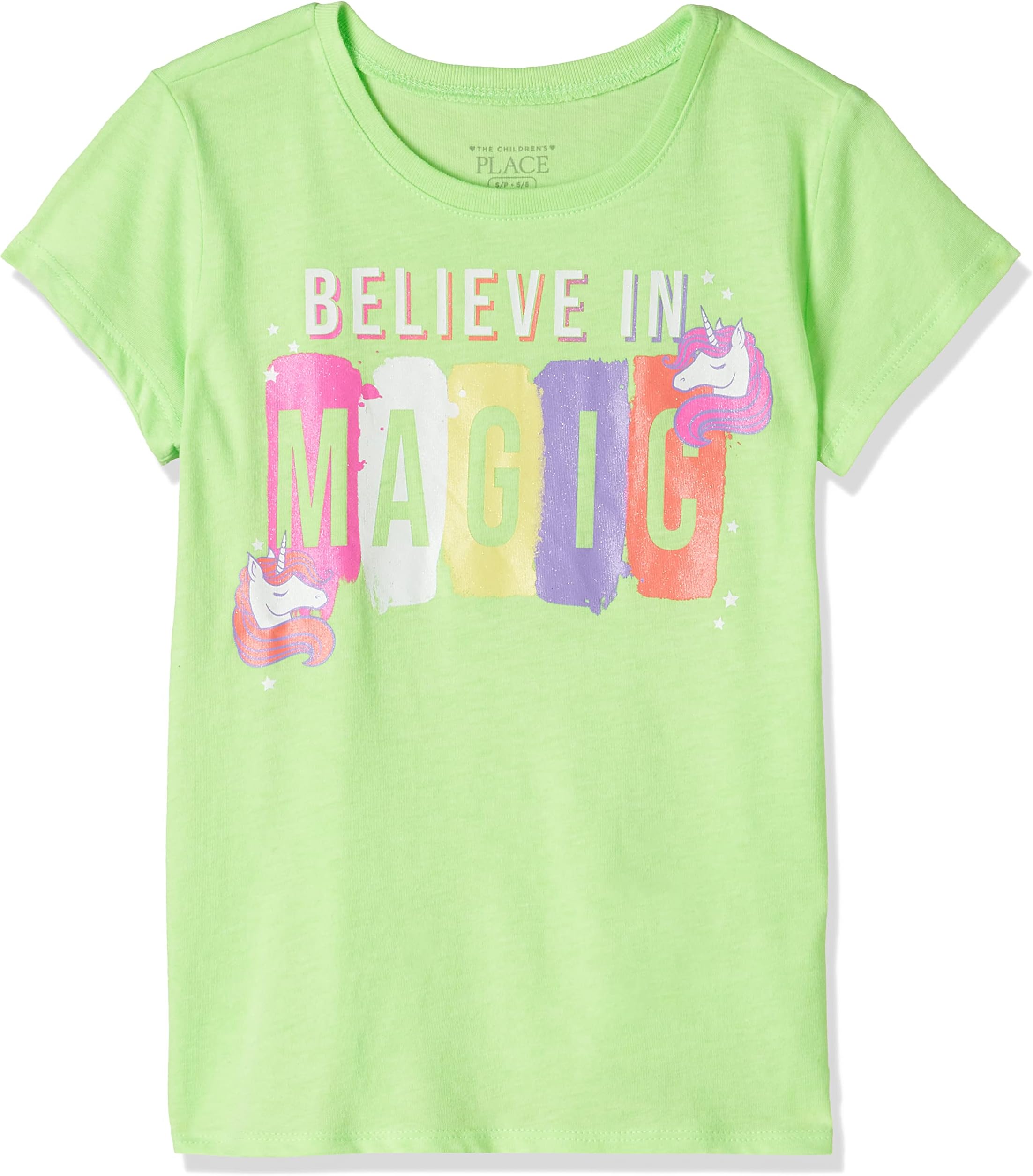 The Children's Place Girls JA BELIEVE MAGIC T-Shirt (pack of 1)