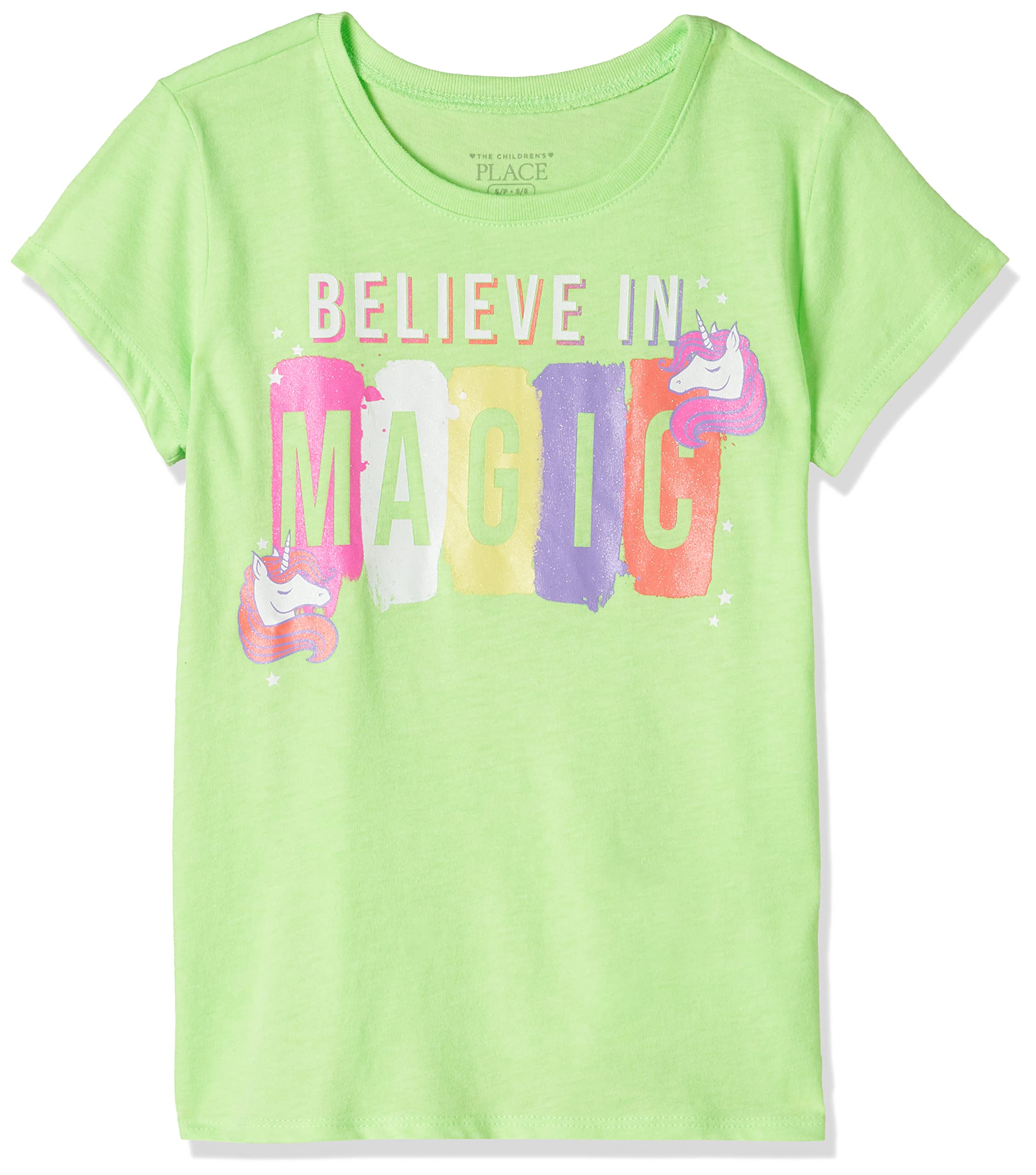 The Children's Place Girls JA BELIEVE MAGIC T-Shirt (pack of 1)