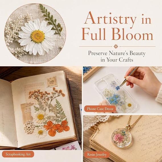 40PCS Dried Flowers Pressed Flowers for Resin DIY Craft Kit