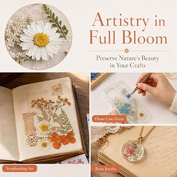 40PCS Dried Flowers Pressed Flowers for Resin DIY Craft Kit