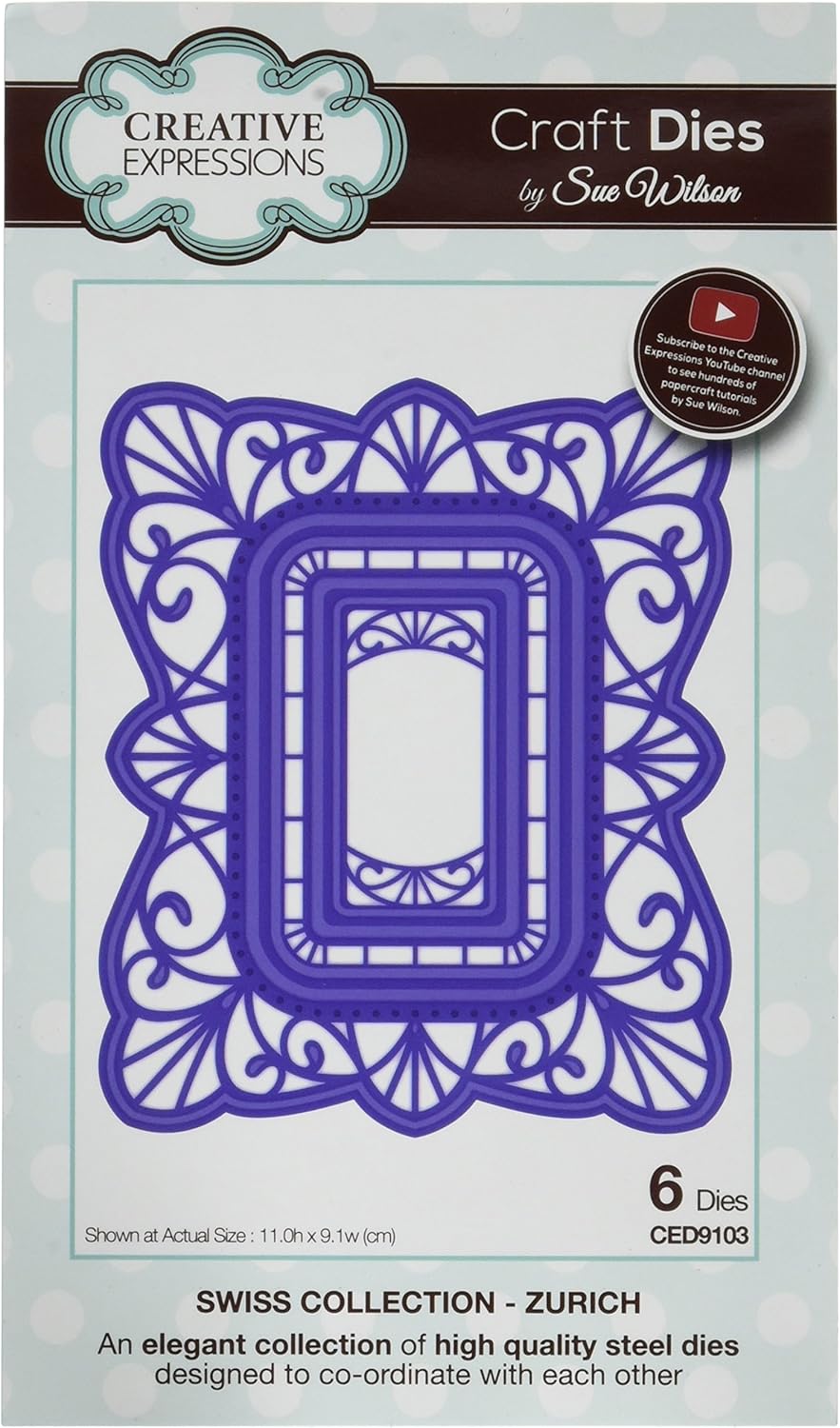 Sue Wilson Swiss Collection-Zurich Die Set, Metal, 11 x 9.1 cm, 11.0 x 9.1 cm - Image 3