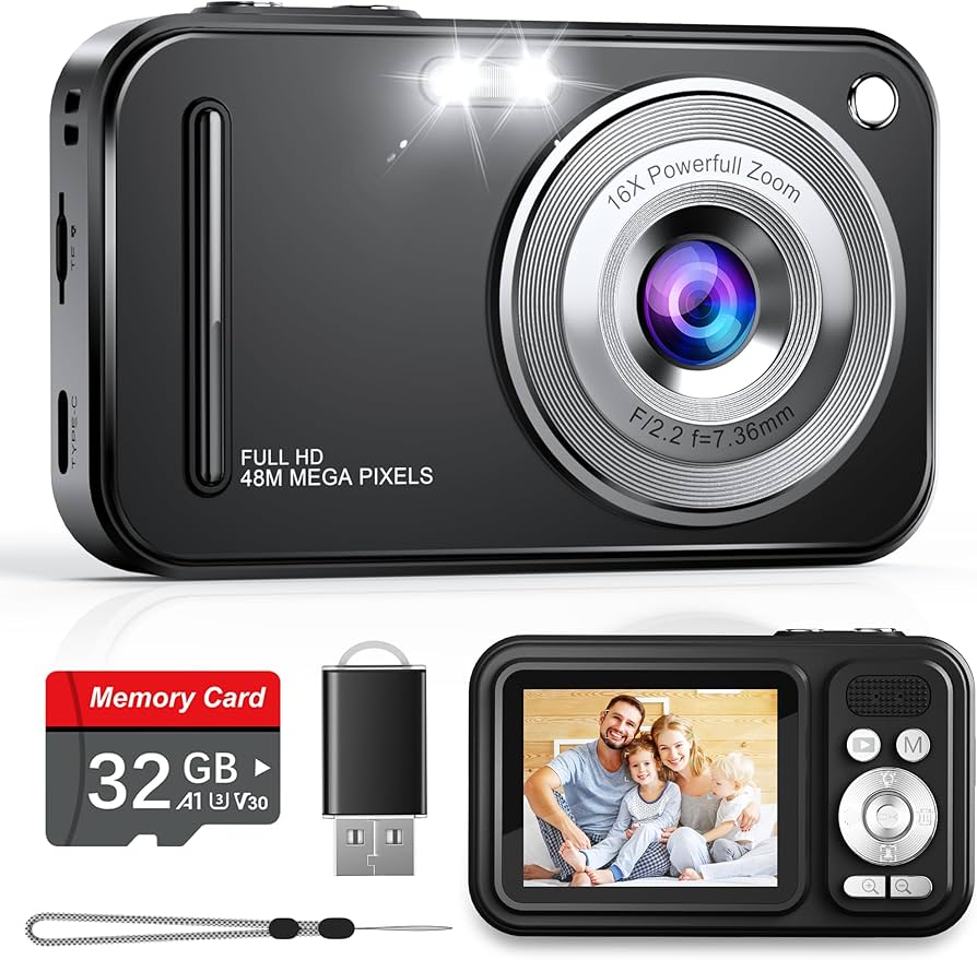 Amazon.com : Digital Camera, Autofocus 48MP FHD 1080P Camera for