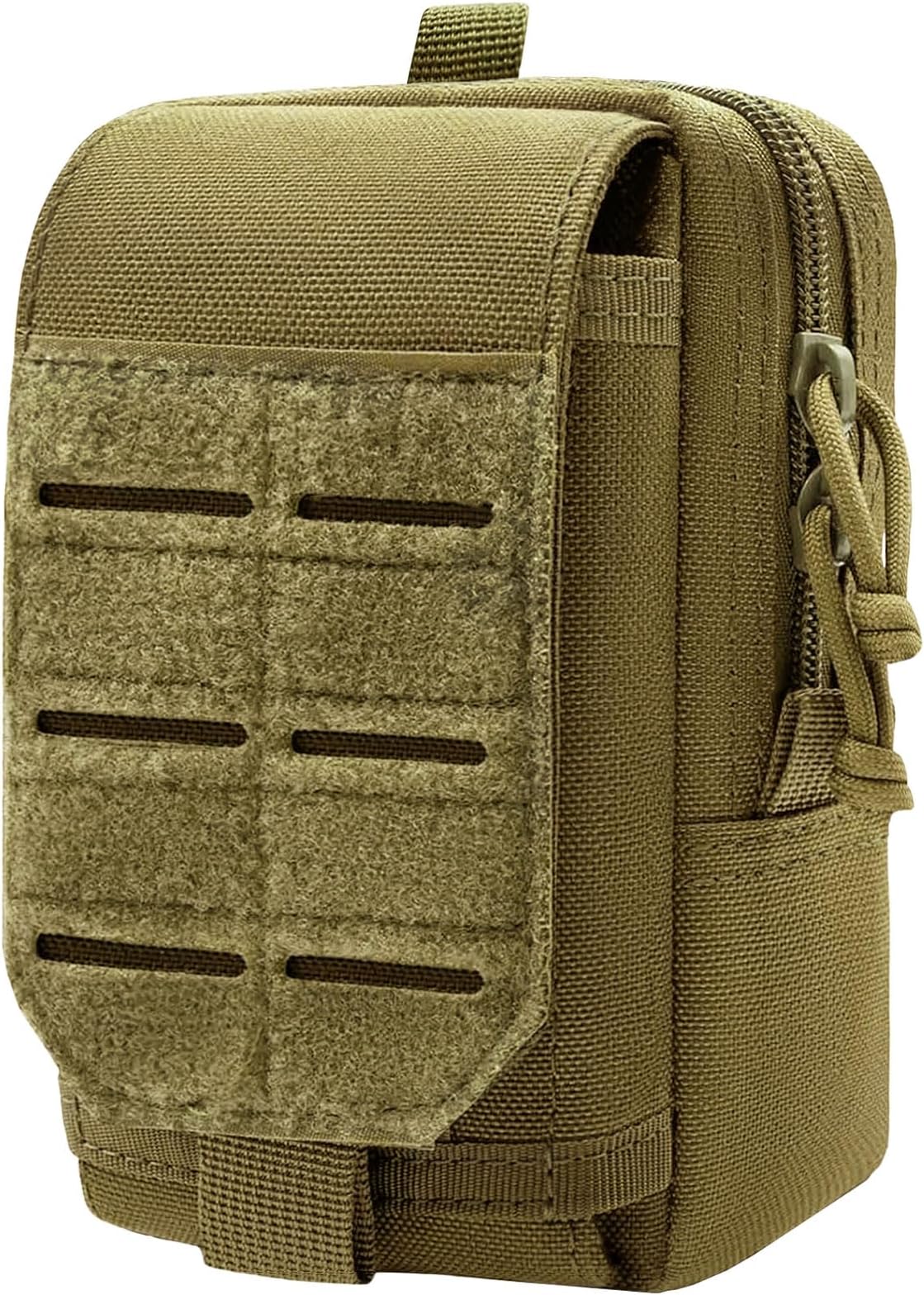 Tactical EDC Pouch, Molle Utility Pouch Gadget Organizer Holder Bag Phone Holster Waist Pack Admin Pouch Tool Pocket for Outdoor Activities, Attached to Backpack/Vest/Belt (Brown, Basic)