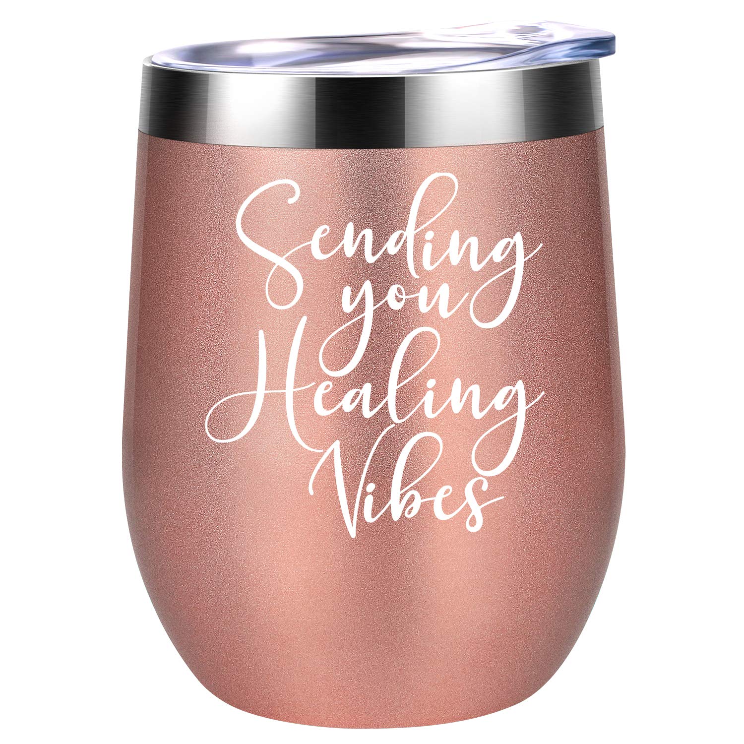 Get Well Soon Gifts for Women, Get Well Gifts for Women - After Surgery, Breast Cancer, Cancer Gifts - Sympathy, Divorce, Thinking of You, Grieving, Feel Better, Healing Gifts - Coolife Wine Tumbler