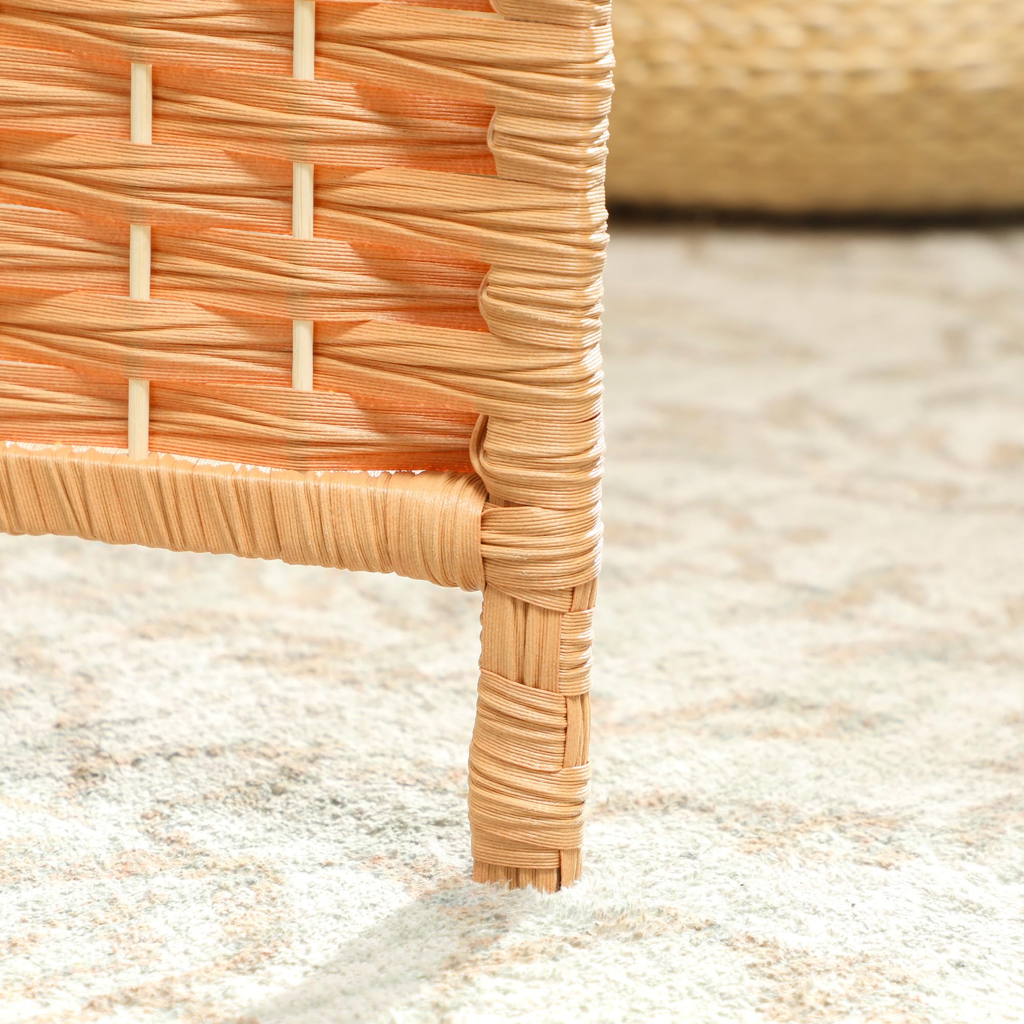 HOMCOM Paravent Intérieur en Bois, 4 Panneaux, 180 x 180 cm, Séparateur de Pièce Pliable, pour Salon, Chambre à Coucher, Maison, Brun Clair