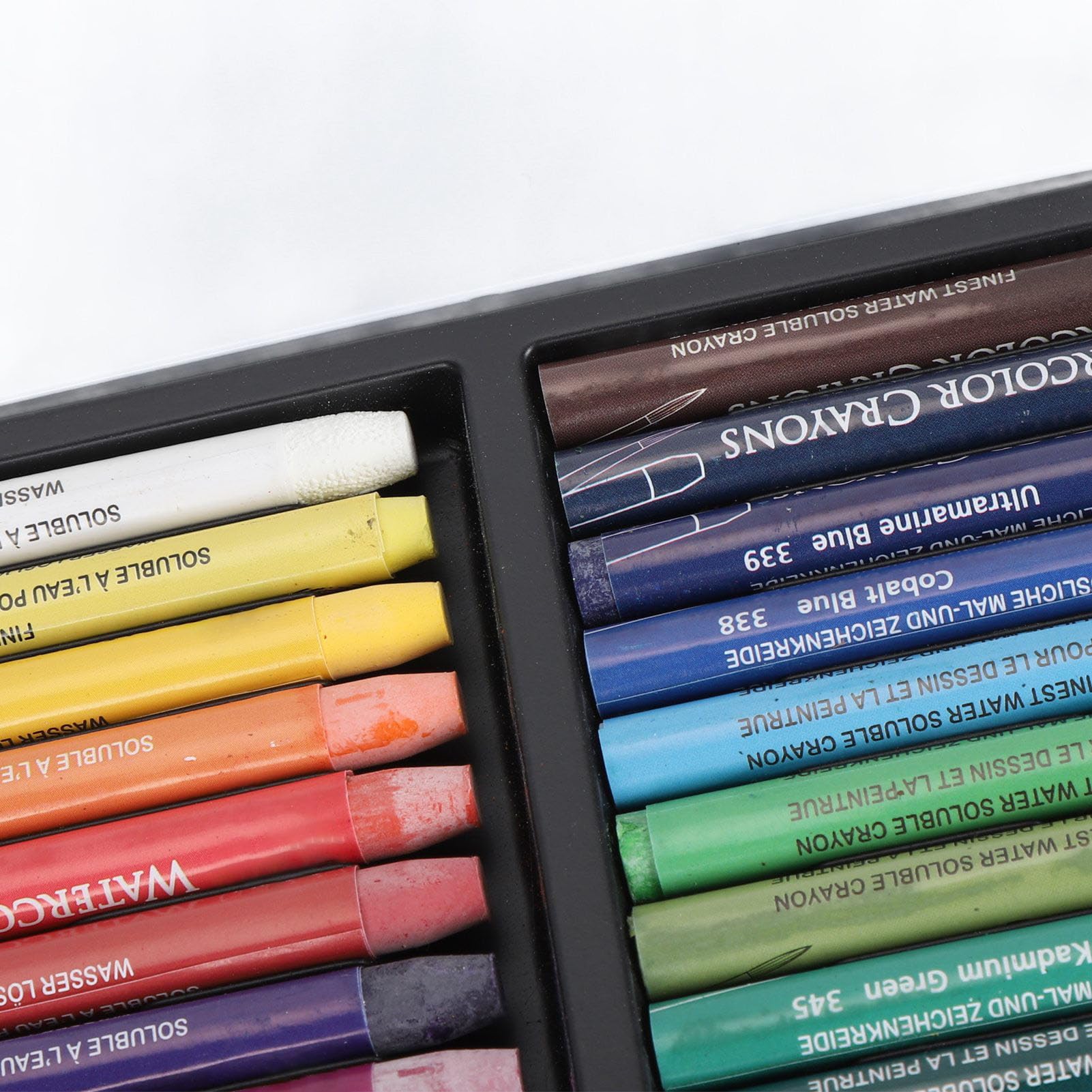 Kunst-Aquarellstift-Set, tragbare, professionelle, seidige Aquarellstiftstifte für Papiere (24 Colors)