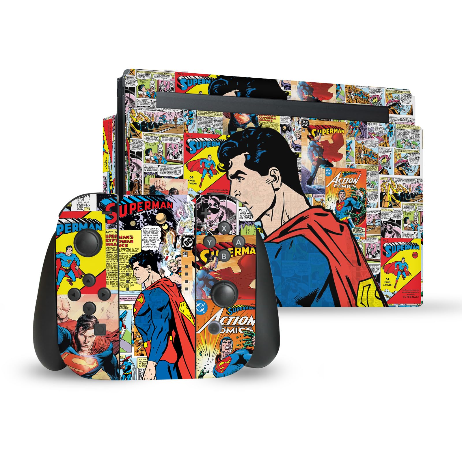 Autocollant Switch Superman Head Case Designs en vinyle pour dock et manettes - 8