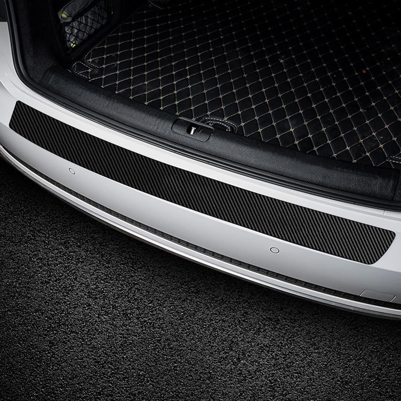 Tryagat 1Pc Car Rear Bumper Protector for VW Taigo CS I 2021-2024, Trunk Sill Guard Entry Plate Sticker Scratch Protection Accessories