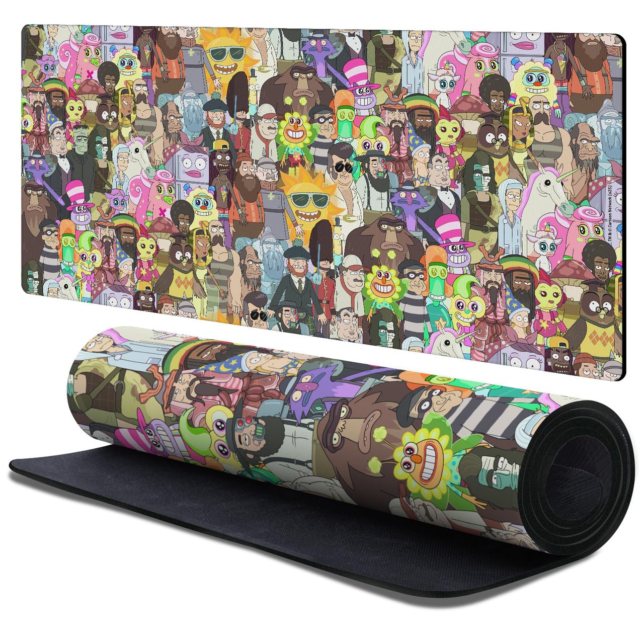 Head Case Designs Officially Licensed Rick and Morty Parasite Graphics 37.4 x 15.75 x 0.16 inches (900 x 400 mm) - XL Gaming Office Desk PC Keyboard Mouse Mat Pad