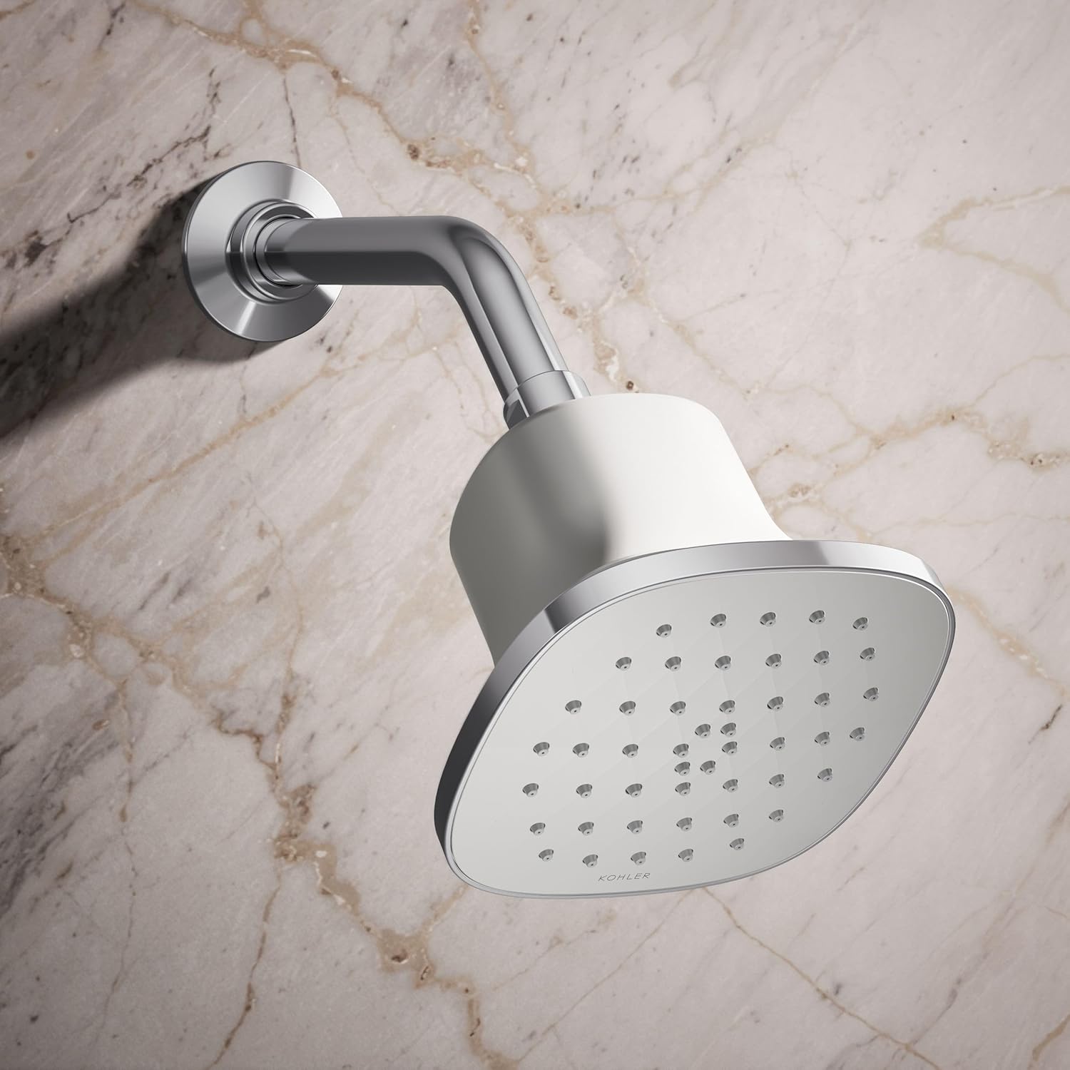 Kohler 37722-Y-CP Cinq™ Square single-function filtered showerhead, 2.5 gpm, Polished Chrome