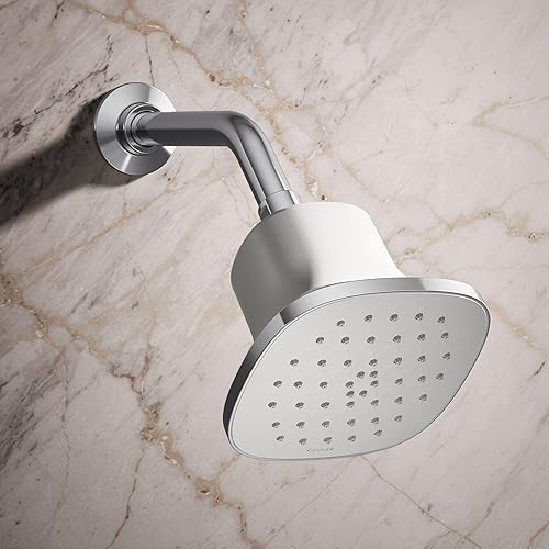 Miniatura 2 de Kohler 37722-G-CP Cinq Cabezal de ducha cuadrado con filtro de una sola función, 1.75 gpm, cromo pulido