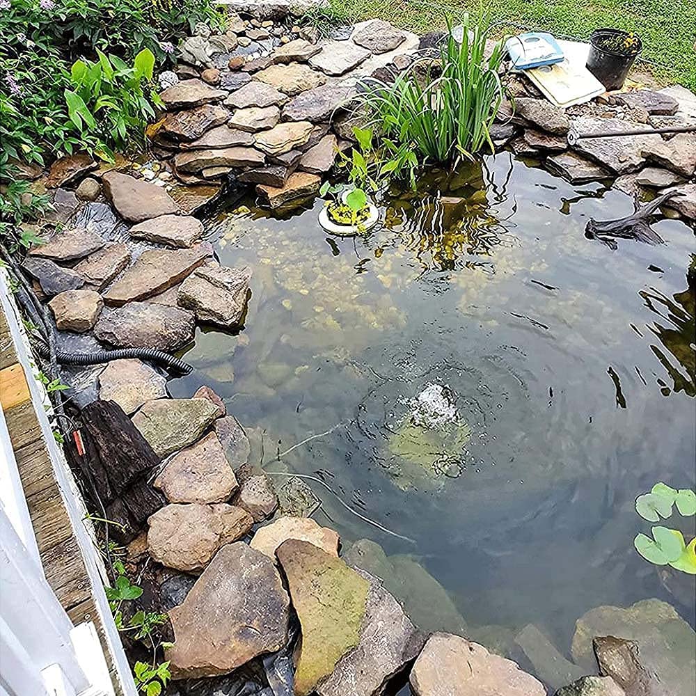 Schwarze HDPE-Gummi-Teichfolie, 8 x 8 m, vorgeschnittene, wasserdichte Membran für reißfeste und langlebige Teichfelle