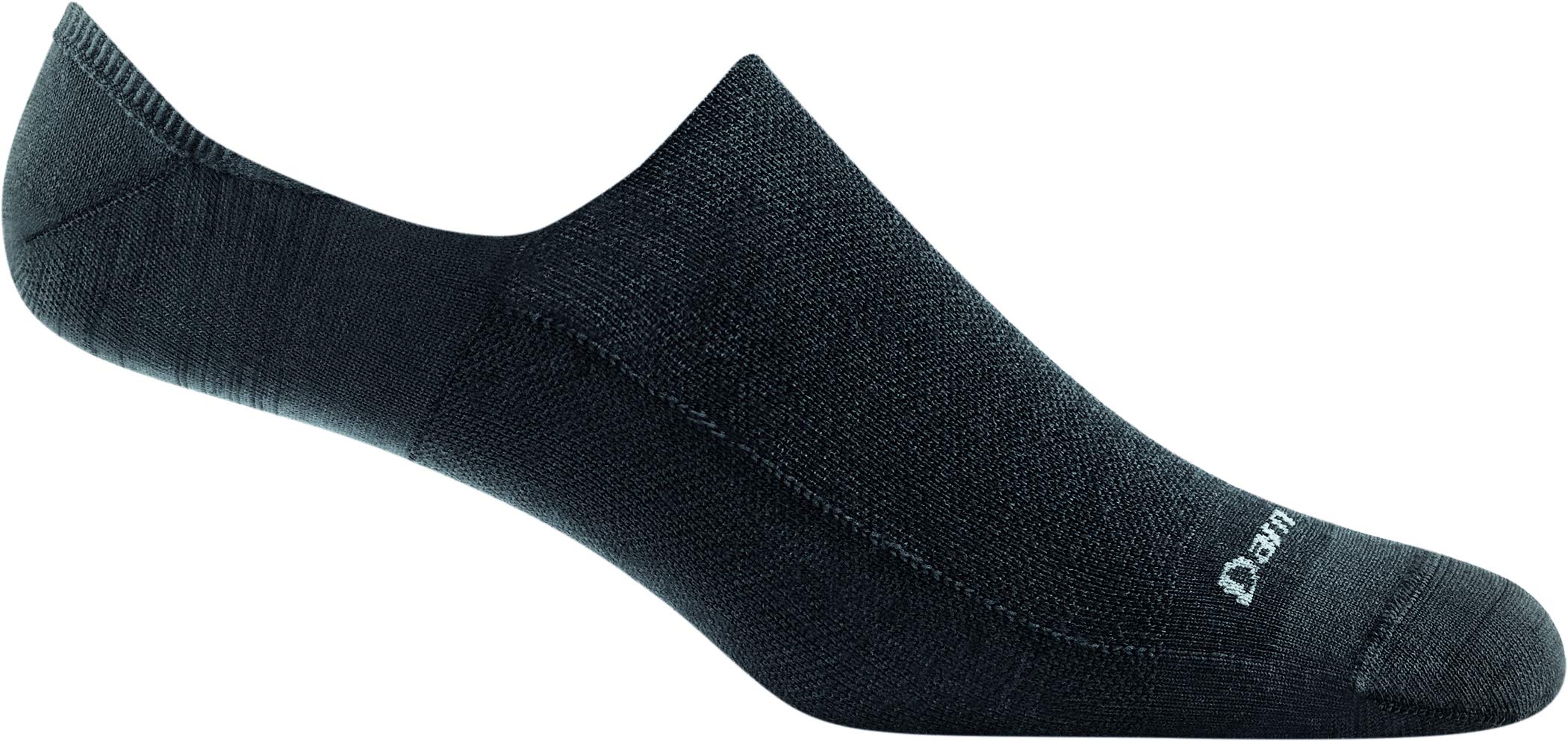 Darn Tough Vermont Men's Topless Solid No Show Hidden Lightweight Lifestyle Sock (Style 6055) - Black, Large