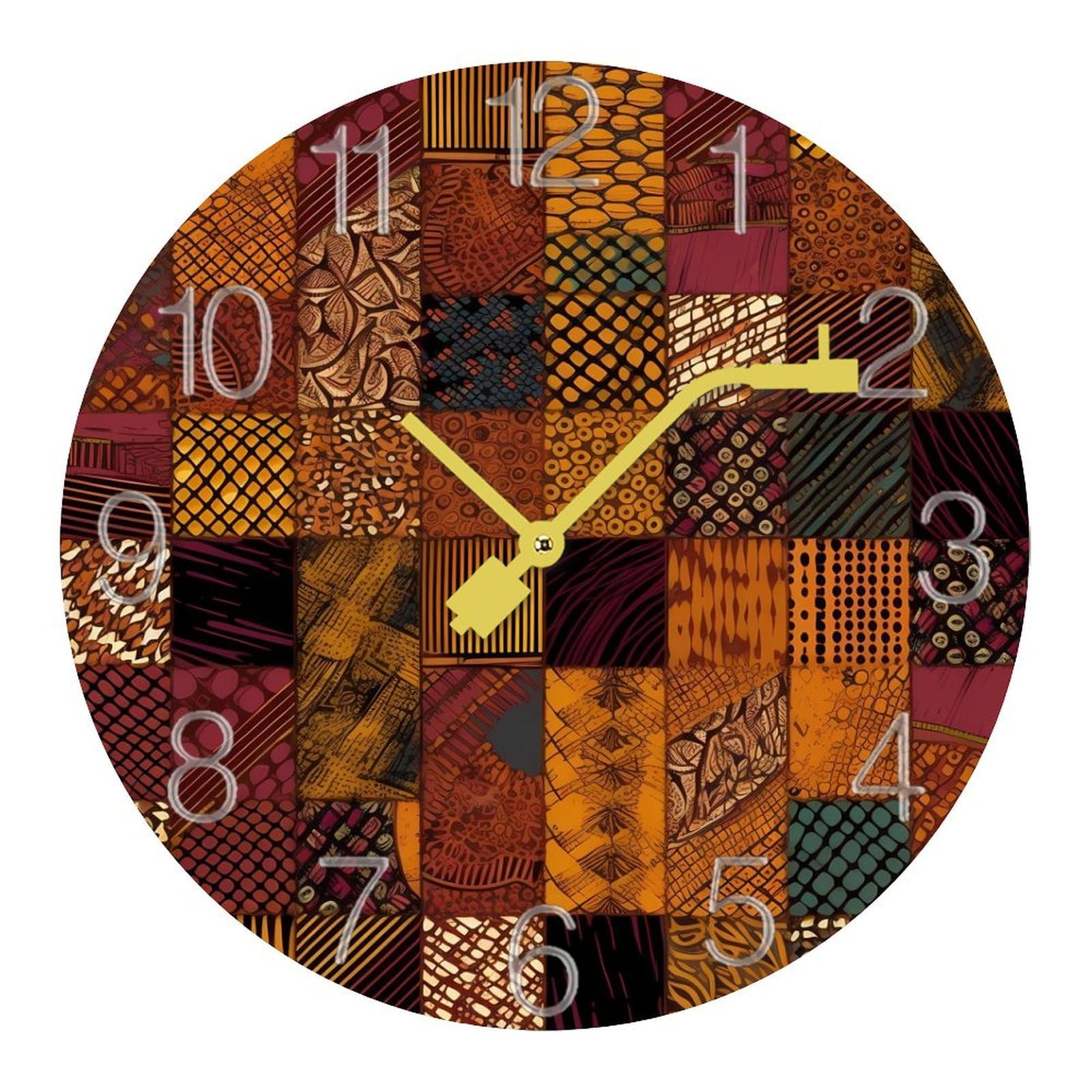 Horloge murale silencieuse style africain pour sublimer votre cuisine ou salle de bain