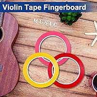 Vista 4 de Diapasón para violín, 8 rollos de calcomanías de guía de dedo para violín, cinta de dedo de violonchelo de 216 pies para principiantes posiciones