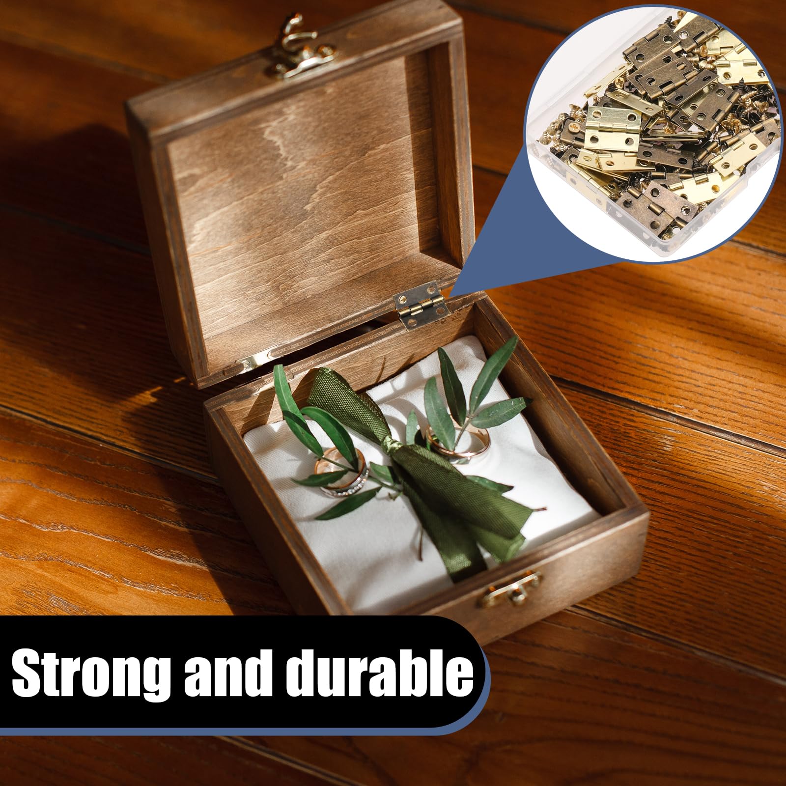 Mini Hinges - Antique Brass & Gold for Crafts -4 Mini Hinges - Antique Brass & Gold for Crafts -4