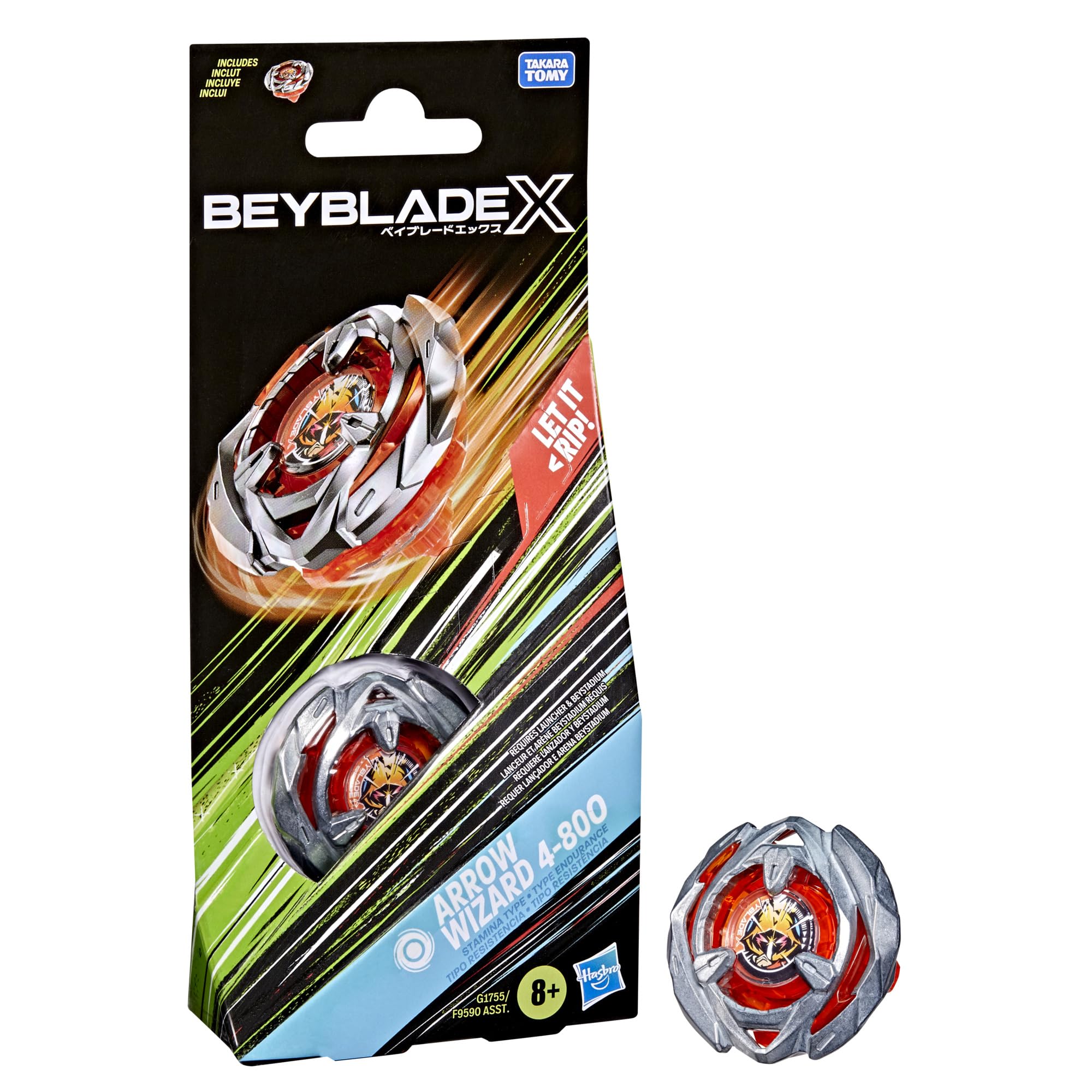 Beyblade X Booster Single Pack - Trottola Spinner Arrow Wizard 4-80O