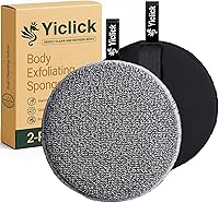 Yiclick Exfoliating Body Scrubber 2-Pack: Dual-Texture Shower Loofah with Non-Slip Grip, Deep Clean Bath Sponge