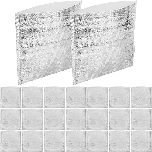 BESTonZON 50 bolsas de aislamiento reutilizables, forros de caja térmica, forros de caja metalizados, lonchera de alimentos, bolsa de compras, forro