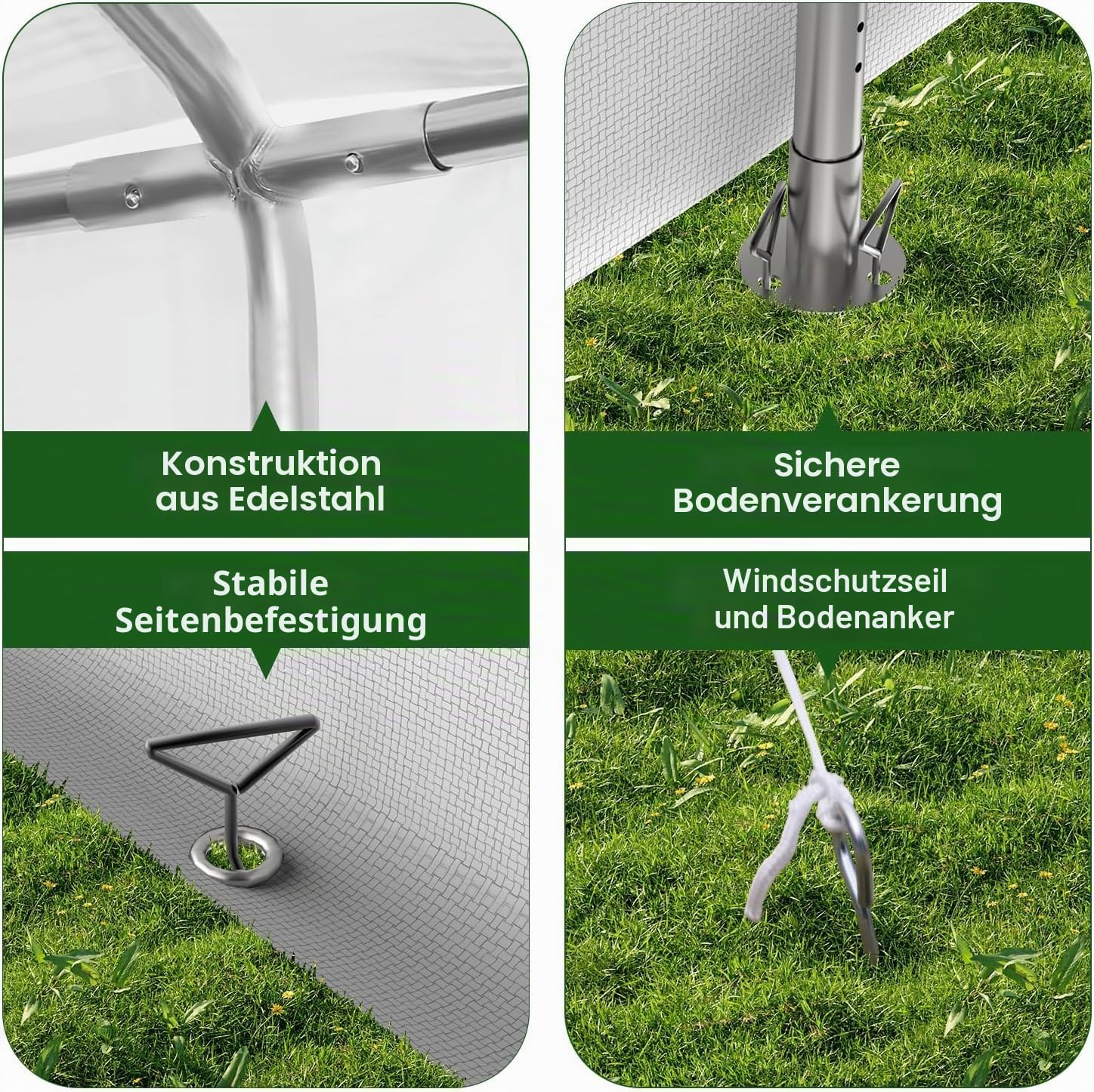 Hawthyhome Partyzelt 4x6 Wasserdicht Stabil Pavillon PE PlaneGartenzelt UV Schutz 50++ Zelt Festzelt Gartenpavillon für Garten, Party, Festival, Hochzeit, Weiß