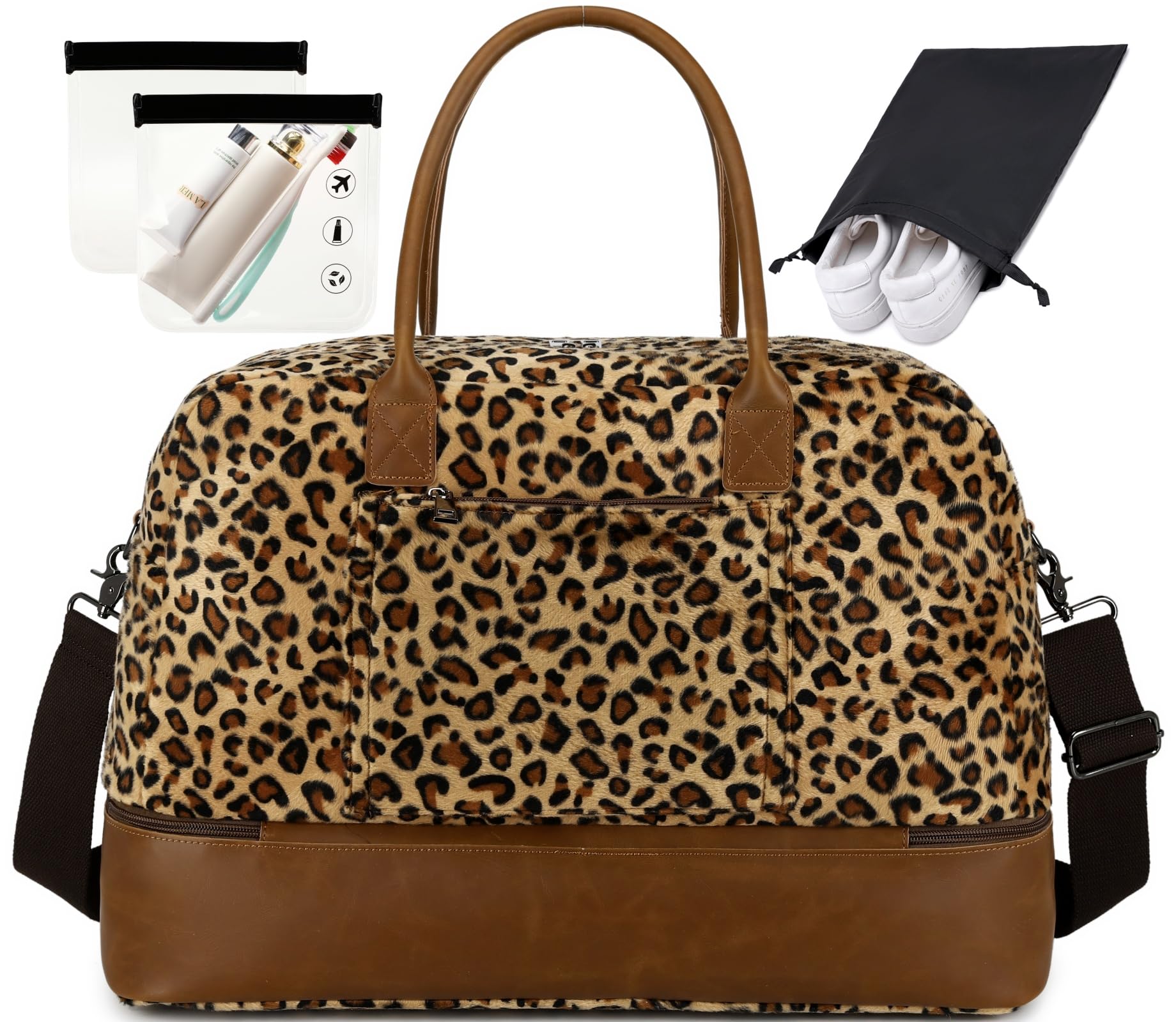 CAMTOP Travel Duffle Bag Women Men Waterproof Shoulder Weekender Overnight Carryon Bag Sports Tote Gym Bag