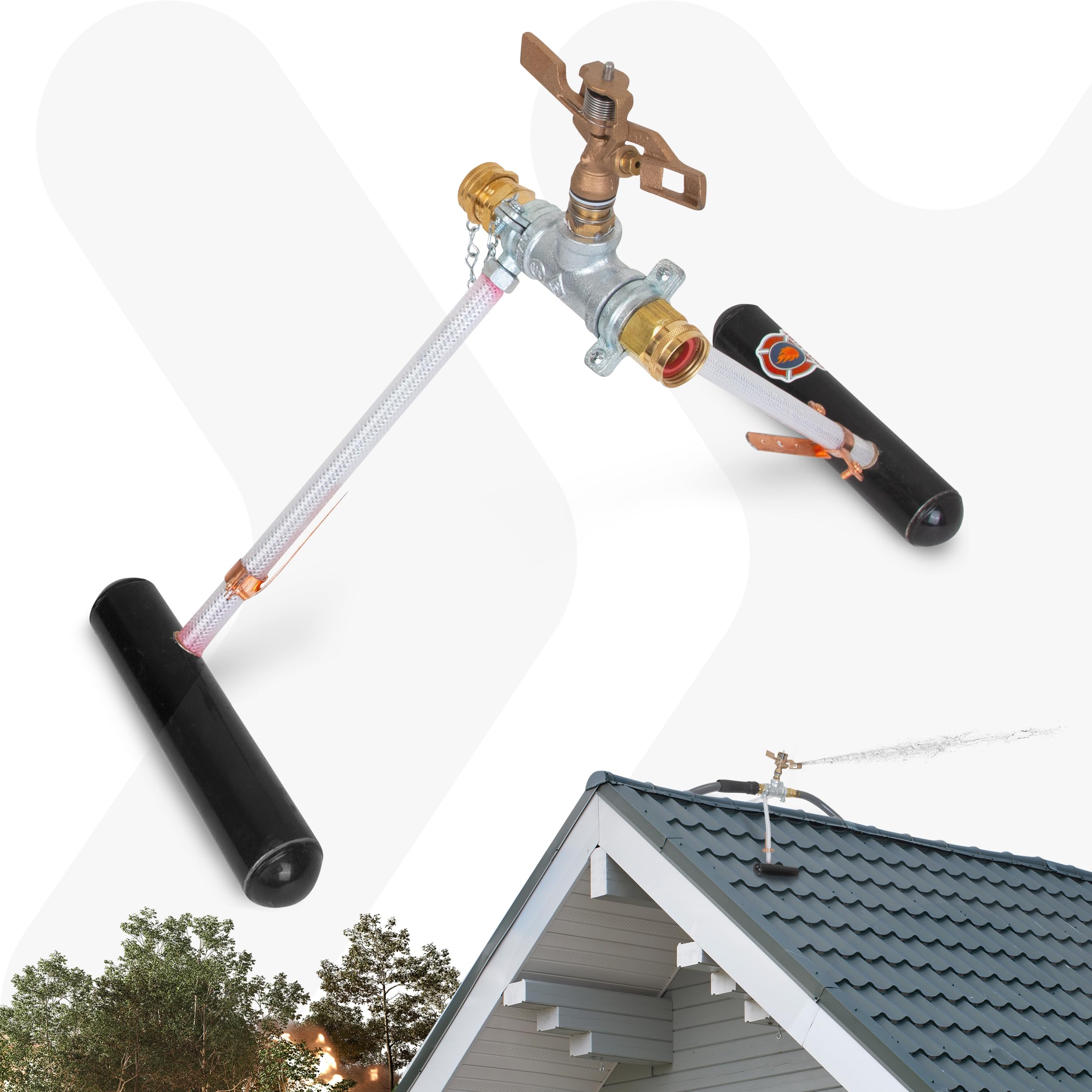 Photo 1 of Roof Sprinkler Wildfire Home Defense System – Fire Protection for Roofs, Ember Defense, Cooling & Dust Control – Spot Fire Army™