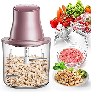 2-in-1 Electric Chicken Shredder & Food Chopper with 250W Copper Motor, ...