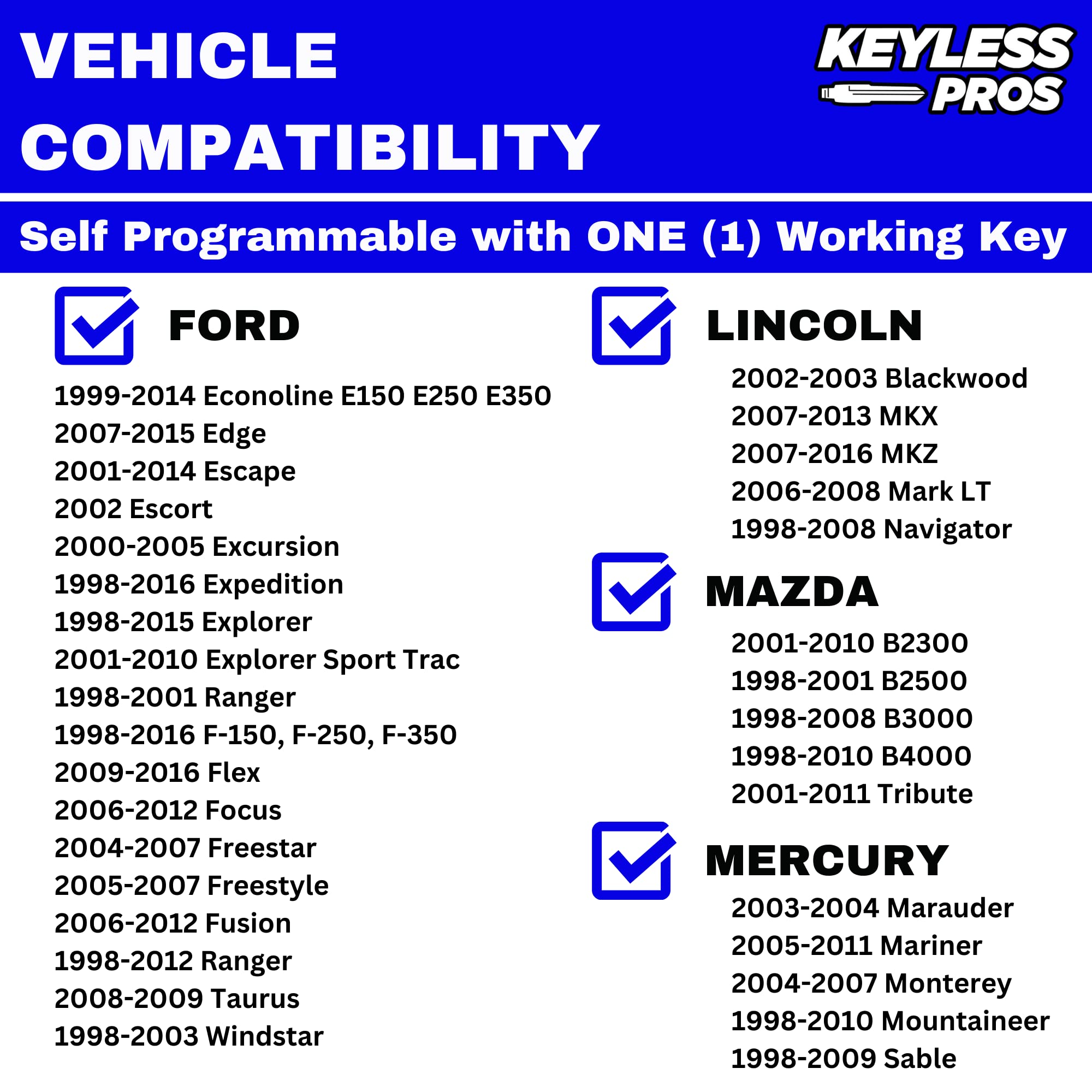 Snapklik Keylesspros 3 Button Keyless Entry Remote Key Fob