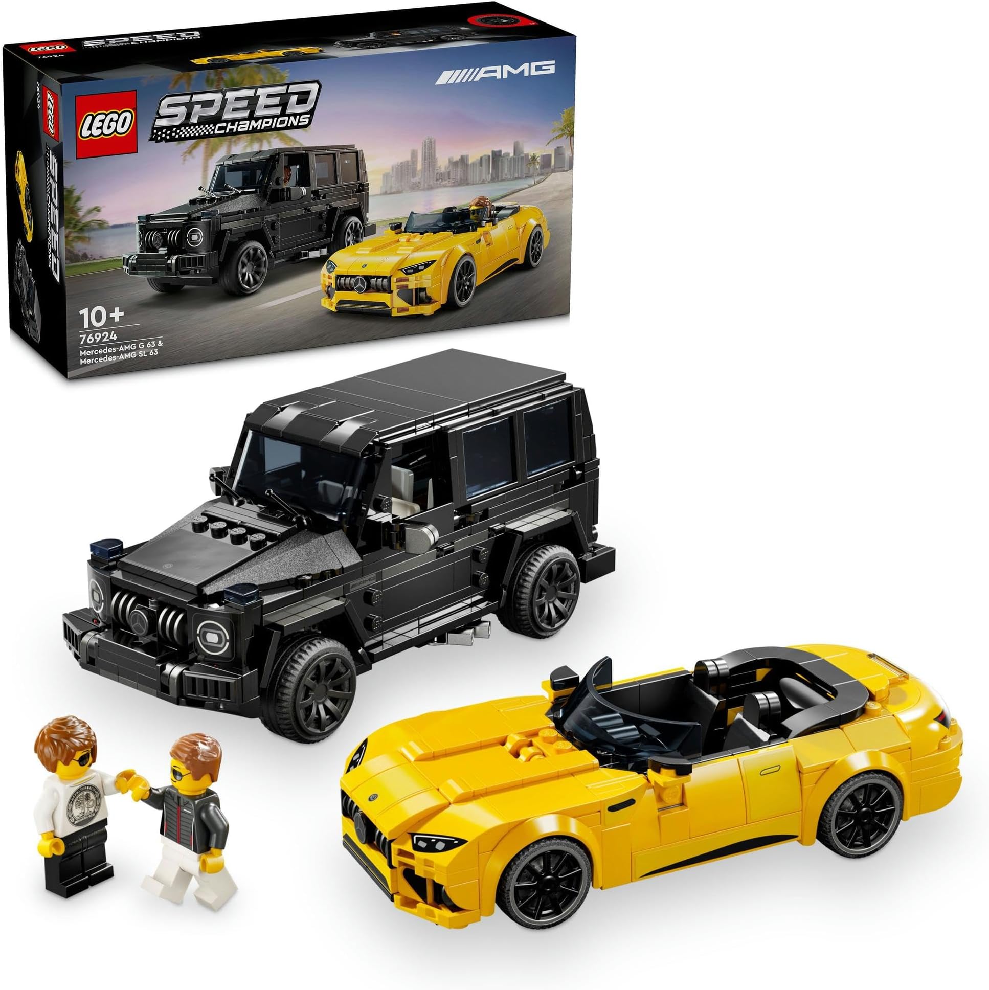 Lego 76924 Speed Champions Mercedes-AMG G 63 and Mercedes-AMG SL 63 Toy Birthday Present Blocks Boys Girls Children 10 11 12 Years Old Elementary School Vehicles Car Mini Car